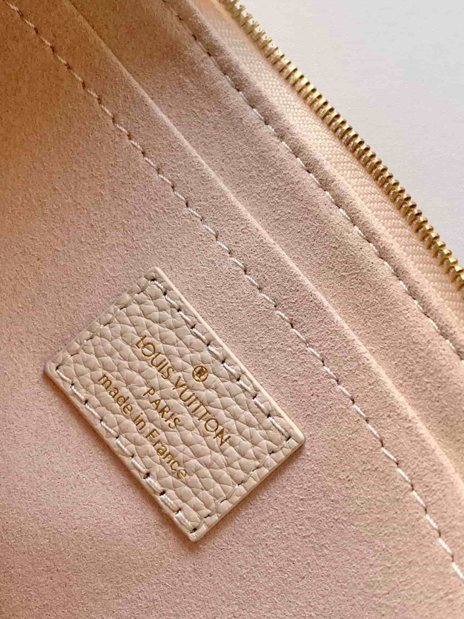 Louis Vuitton Multi Pochette Accessoires Crème Beige Monogram Empreinte Leather M46568 High