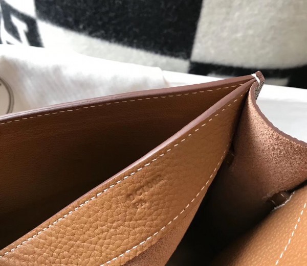 Hermes Kelly Depeche 38 Briefcase In Brown Calfskin WAX High