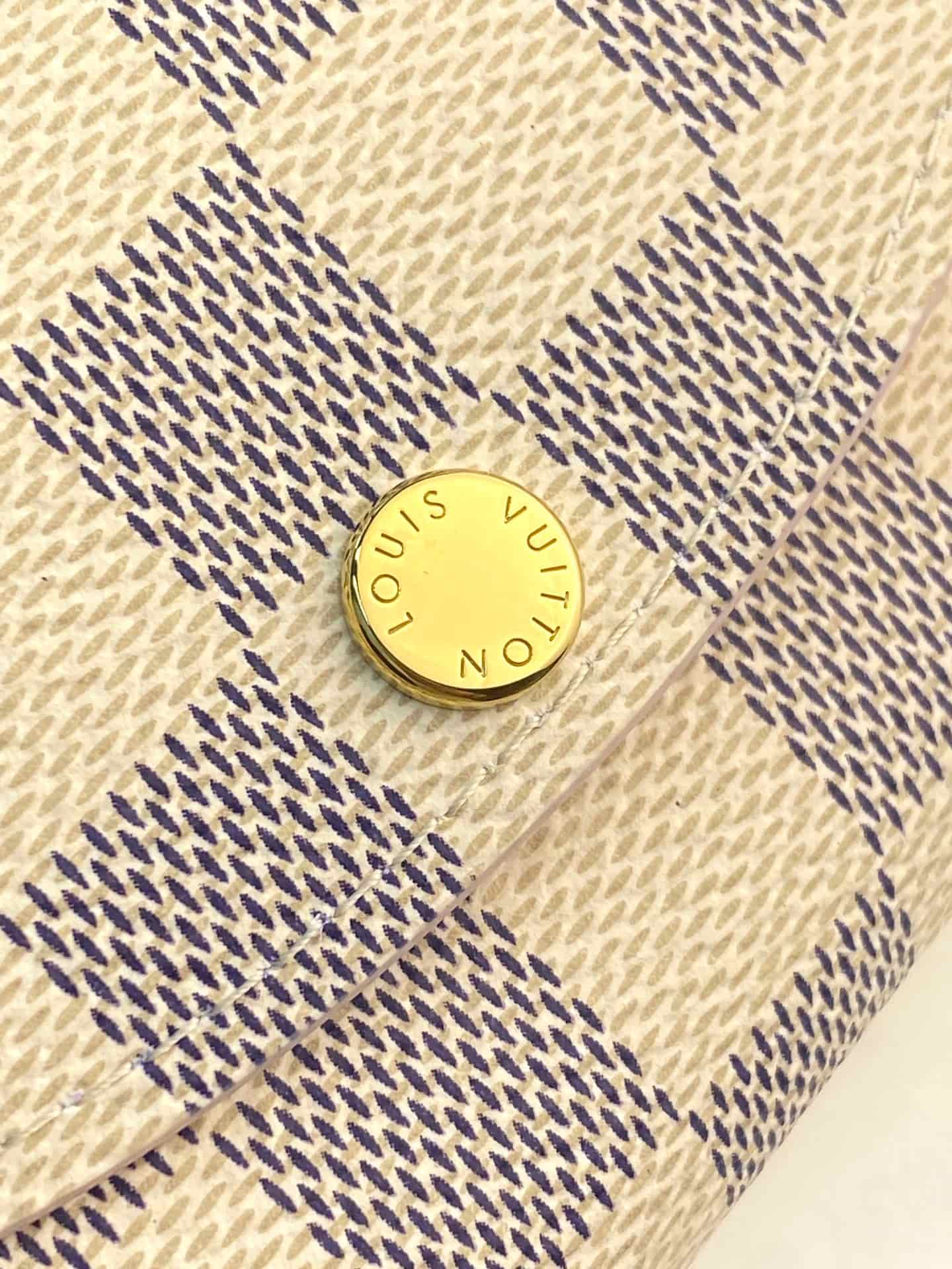 Louis Vuitton Rosalie Coin Purse Damier Azur/Light Bliss/Cream Coated canvas N40949 High