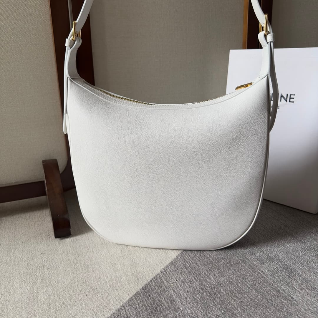 Celine Heloise Bag in White Supple Grained Calfskin High