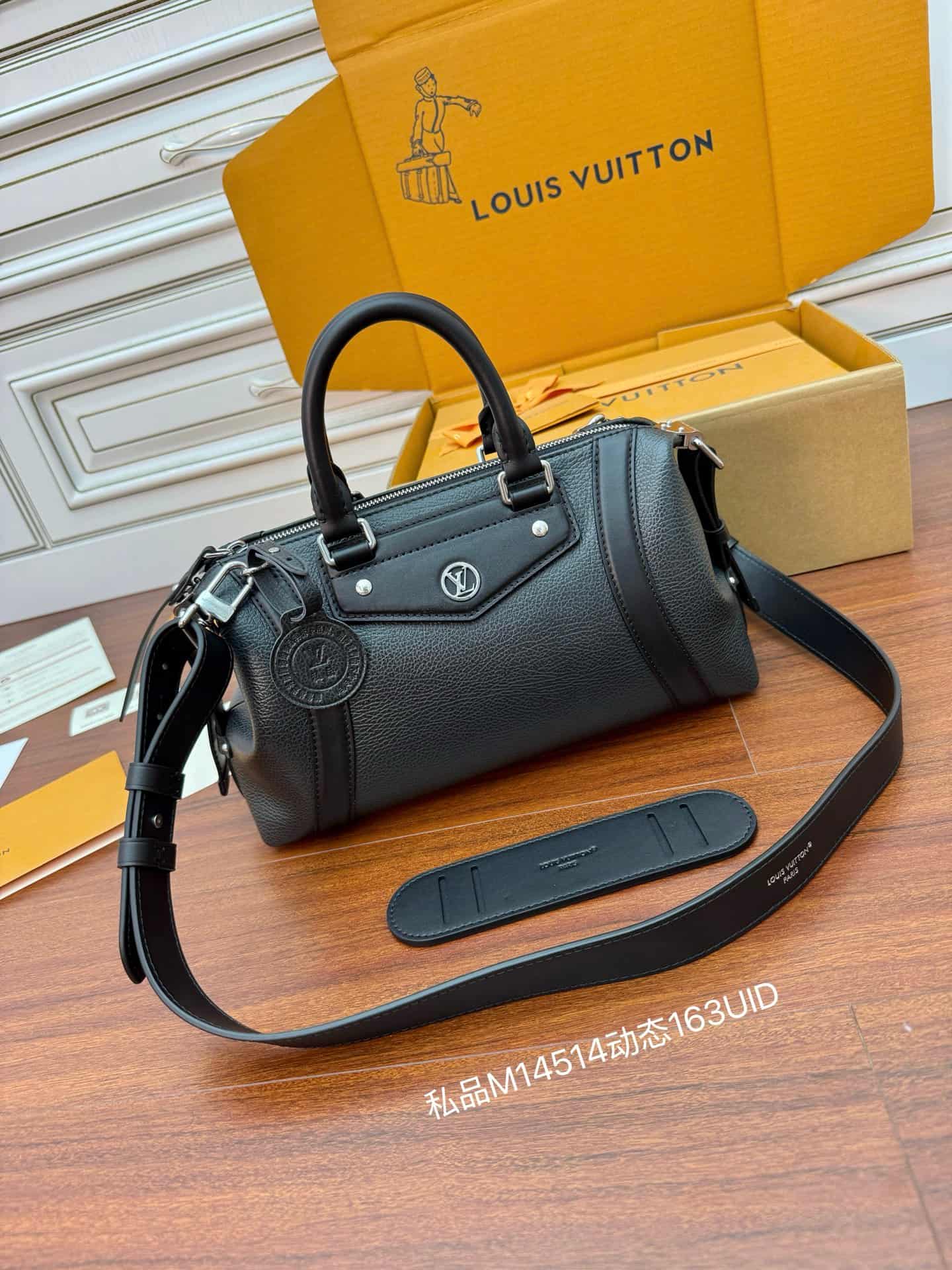 Louis Vuitton LV Biker PM Black Lambskin leather M14514 TOP