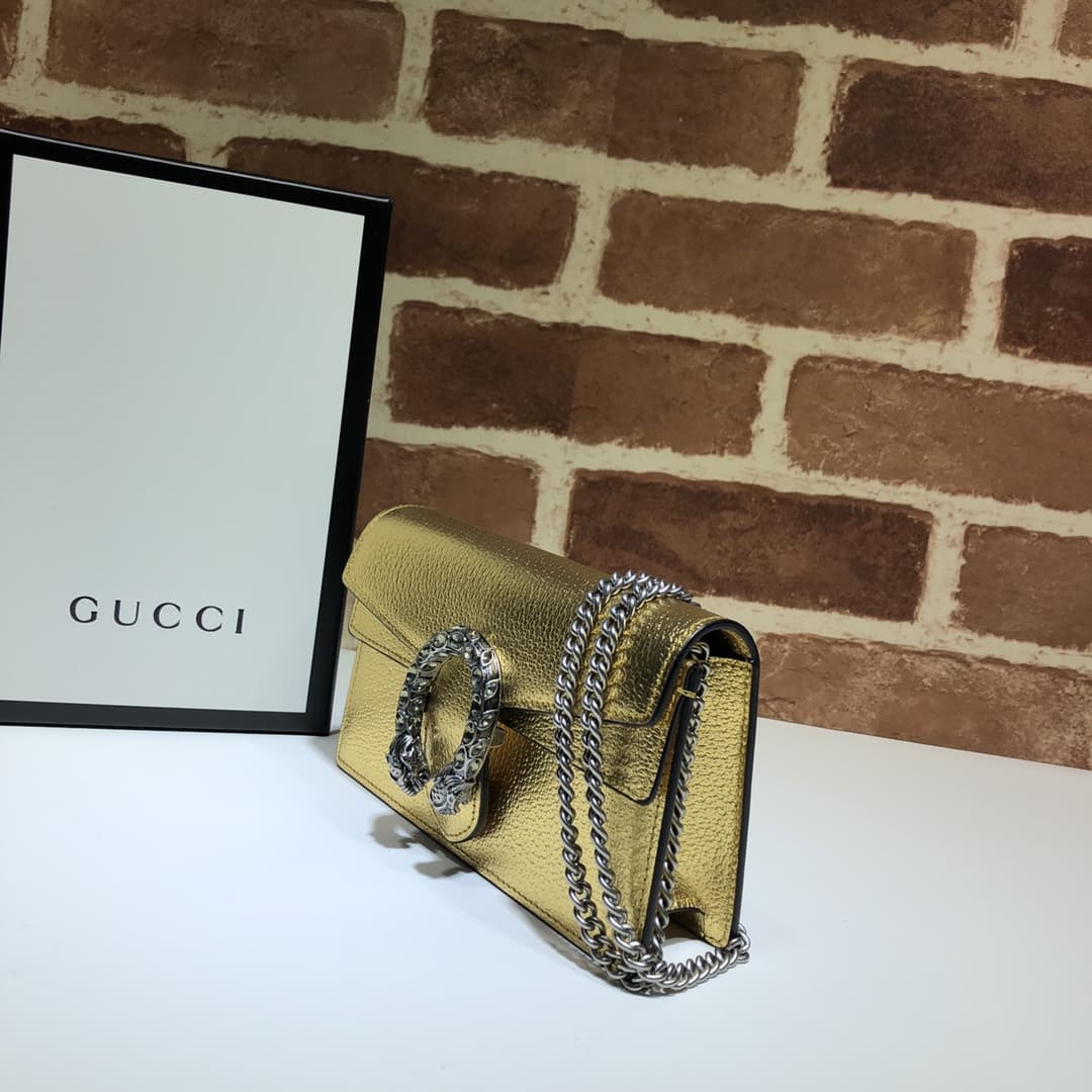 Dionysus super mini leather bag 476432 Gold high