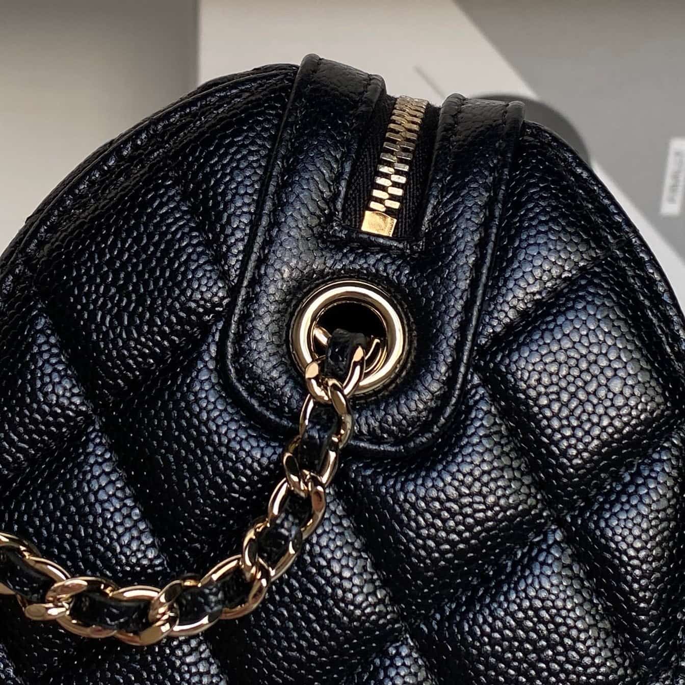 Chanel Classic Clutch with Chain Grained Calfskin & Gold-Tone Metal Black AP4474 High