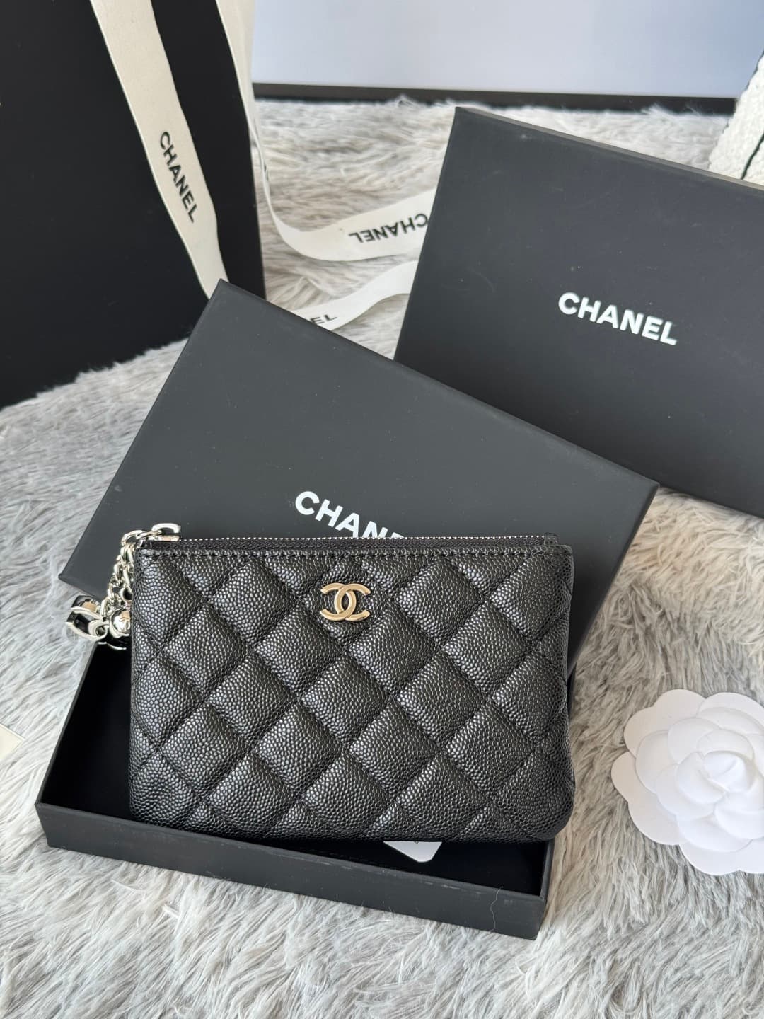 Chanel Classic Mini O-case Zipped Pouch A50168 A