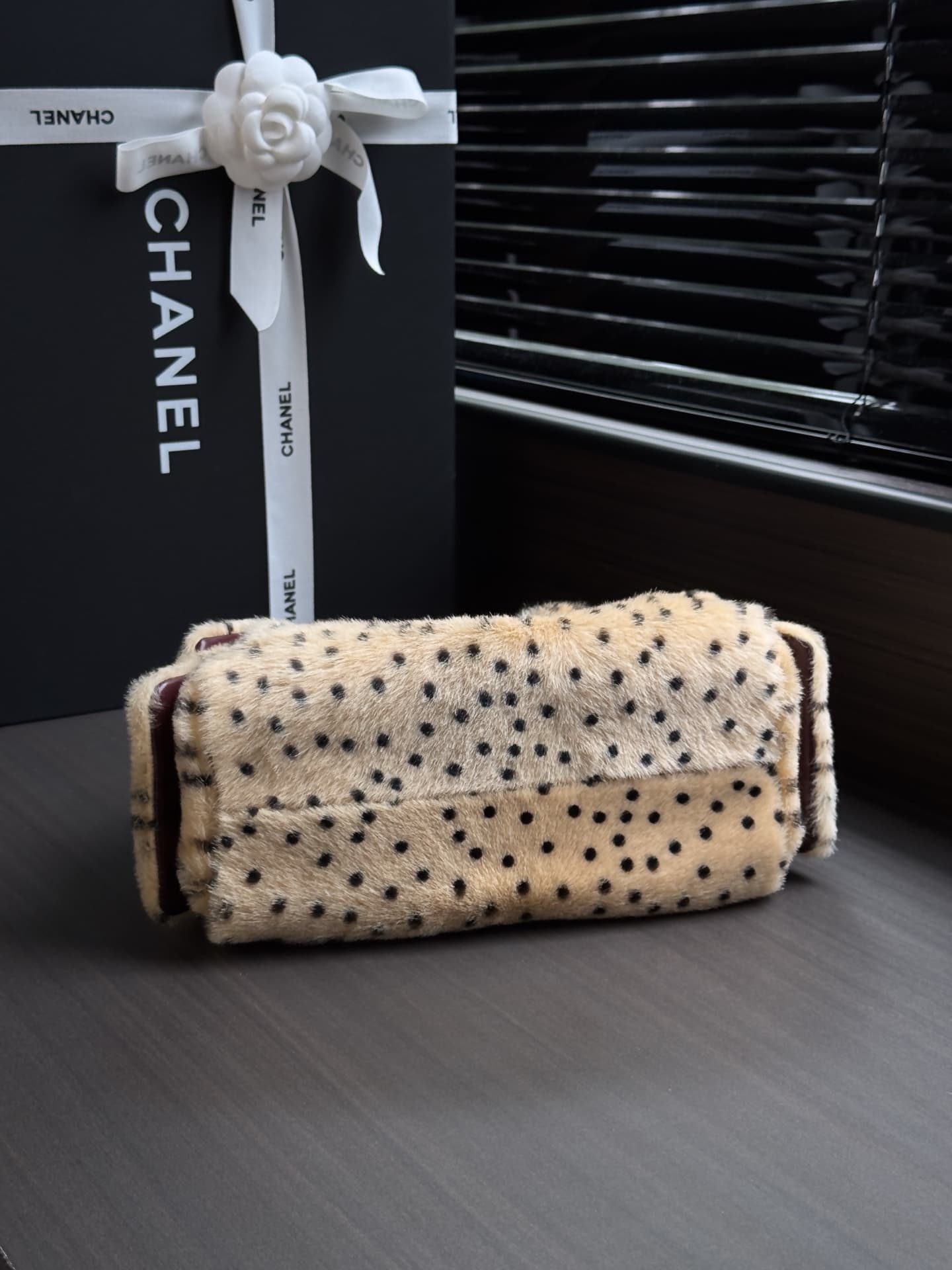 Chanel 25 Mini Hobo handbag AS5631 Lambskin & Gold-Tone Metal Light Beige & Black A