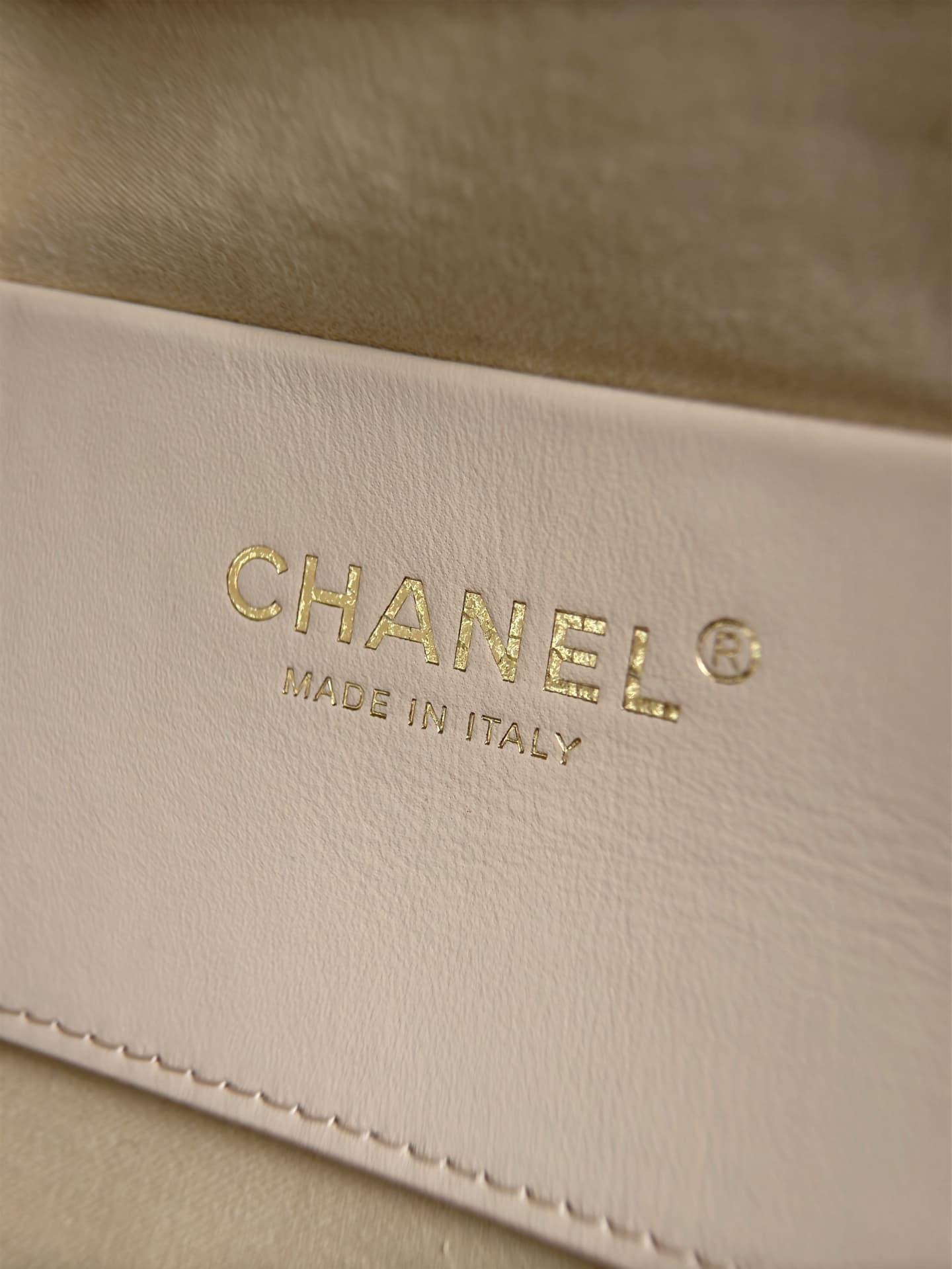 Chanel 25 Mini Hobo handbag AS5631 Lambskin & Gold-Tone Metal Light Beige & Black A