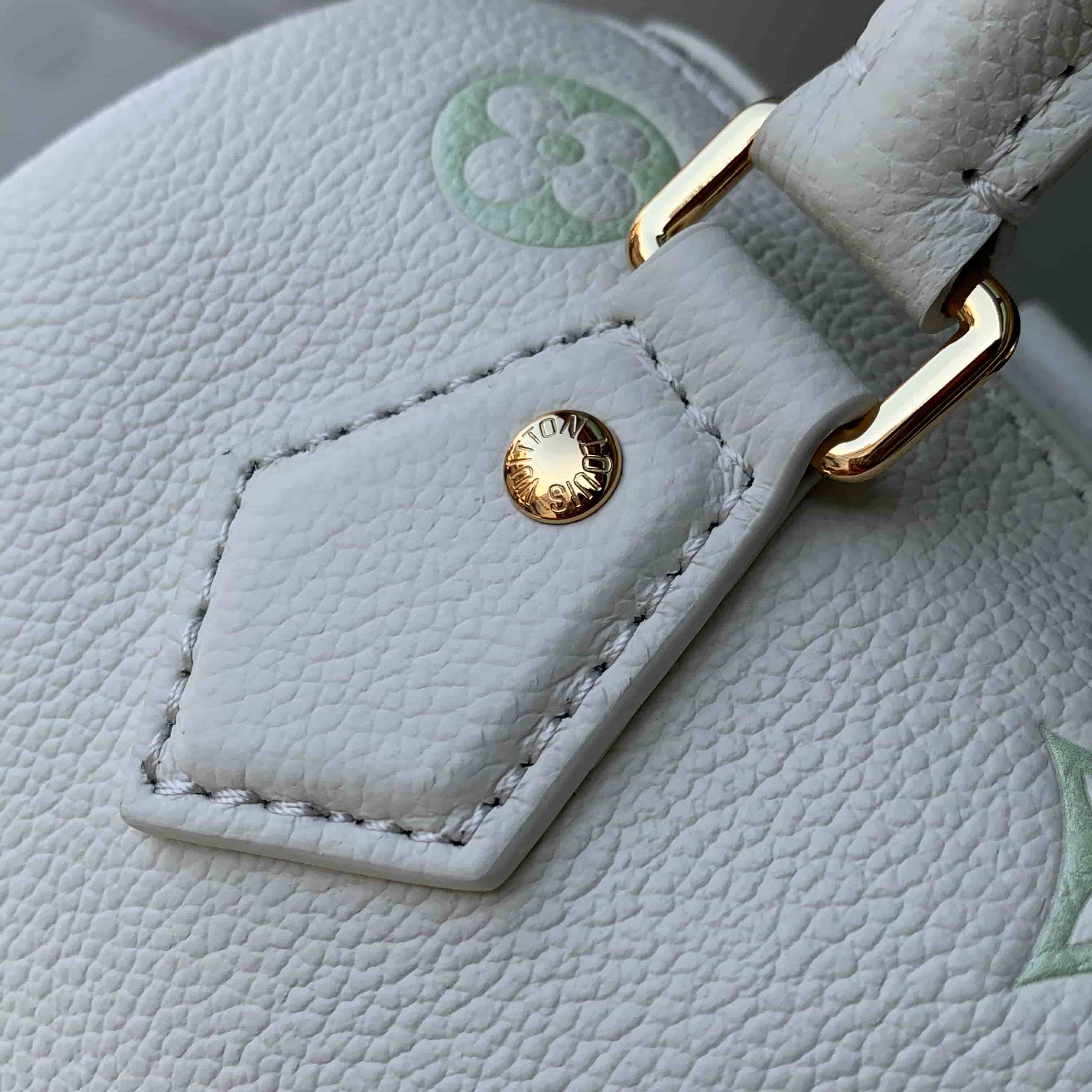 Louis Vuitton Speedy Bandoulière 20 Milky White/Green Cowhide leather M27572 High
