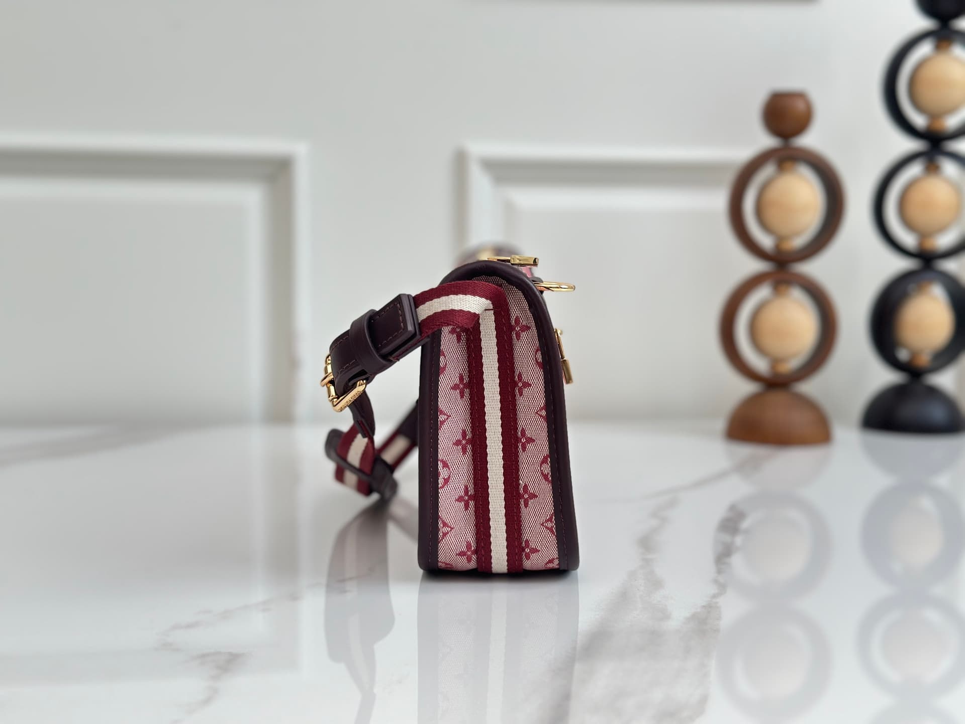 Louis Vuitton Mini Lin Pochette Kathleen Monogram Canvas Cherry-pink M92331 High