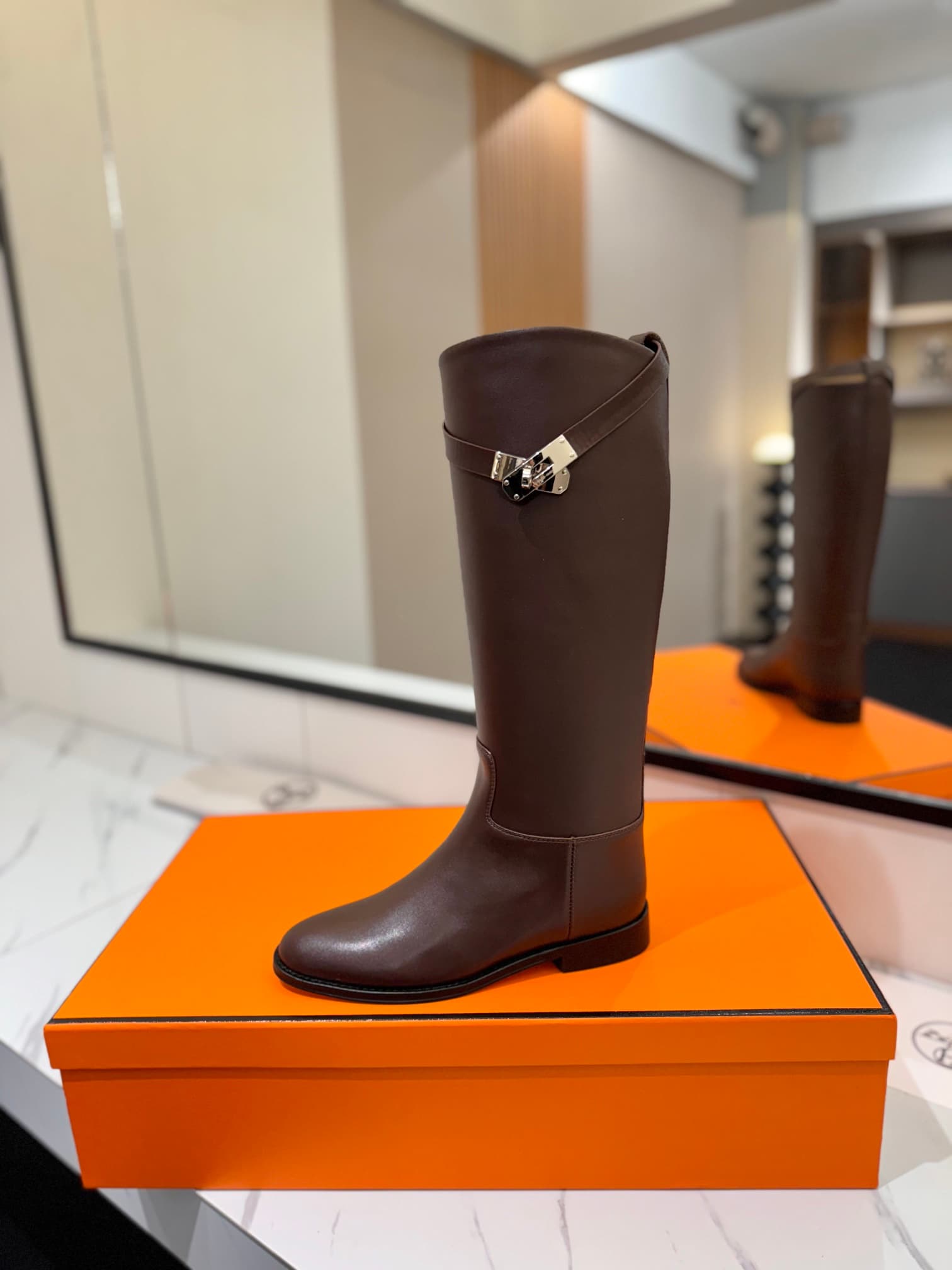 Hermes Kelly Jumping Boots Shoes Women