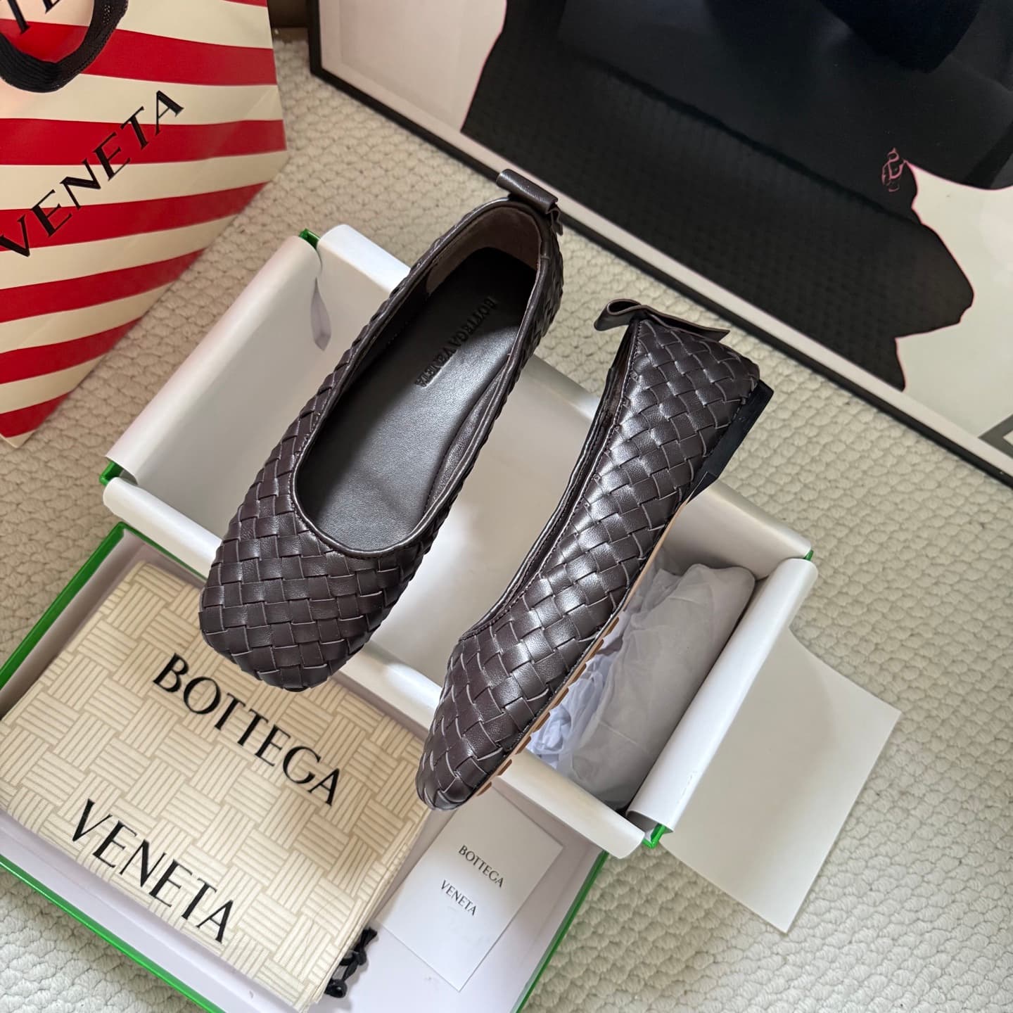 Bottega Veneta Women's Charlotte Ballerina in Woven Leather