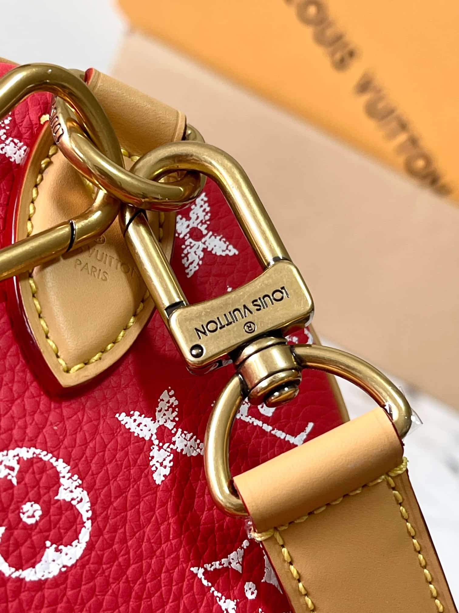 Louis Vuitton Speedy P9 Bandoulière 25 Soft calfskin Monogram Leather M24425 Red TOP