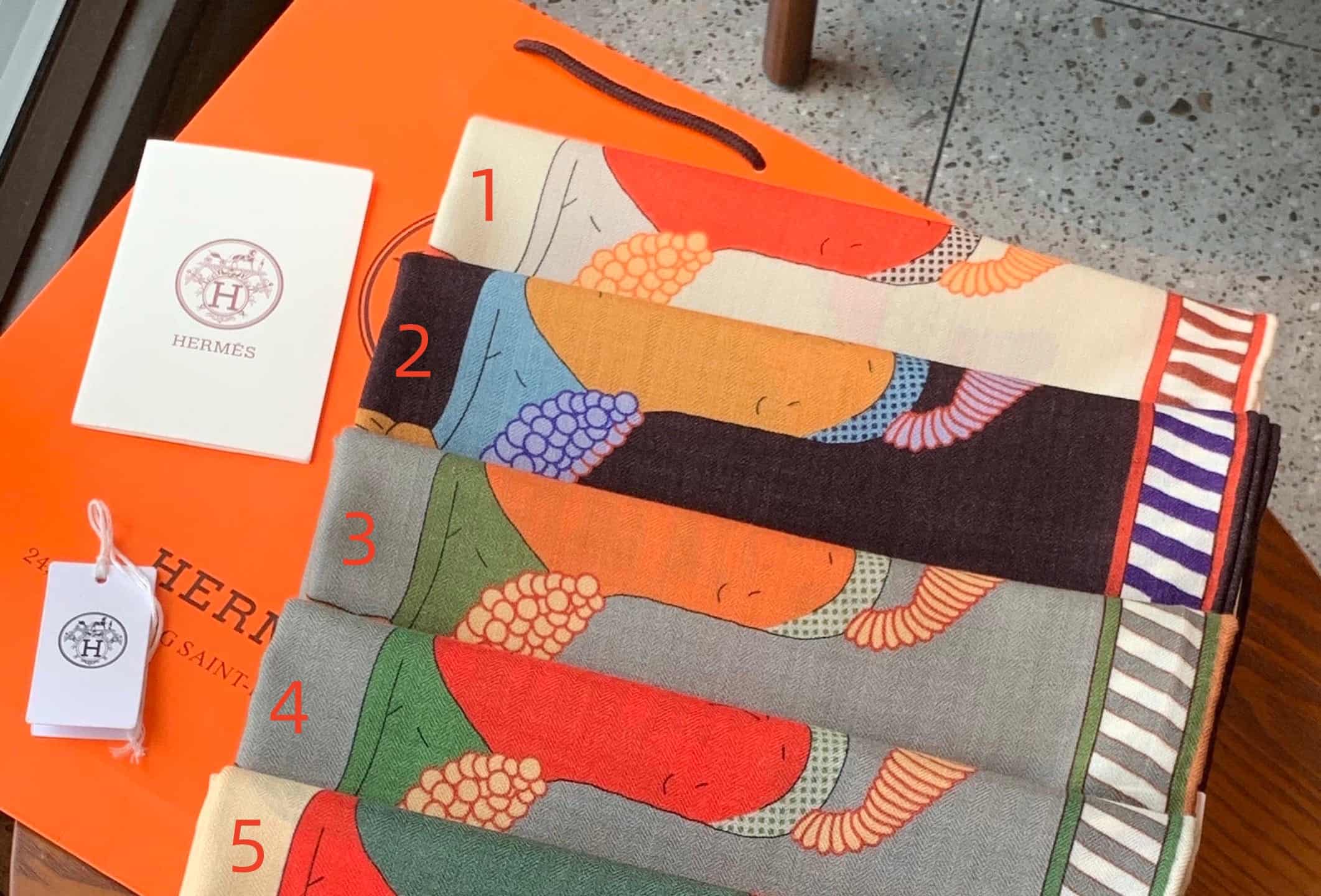 Hermes cashmere and silk shawl