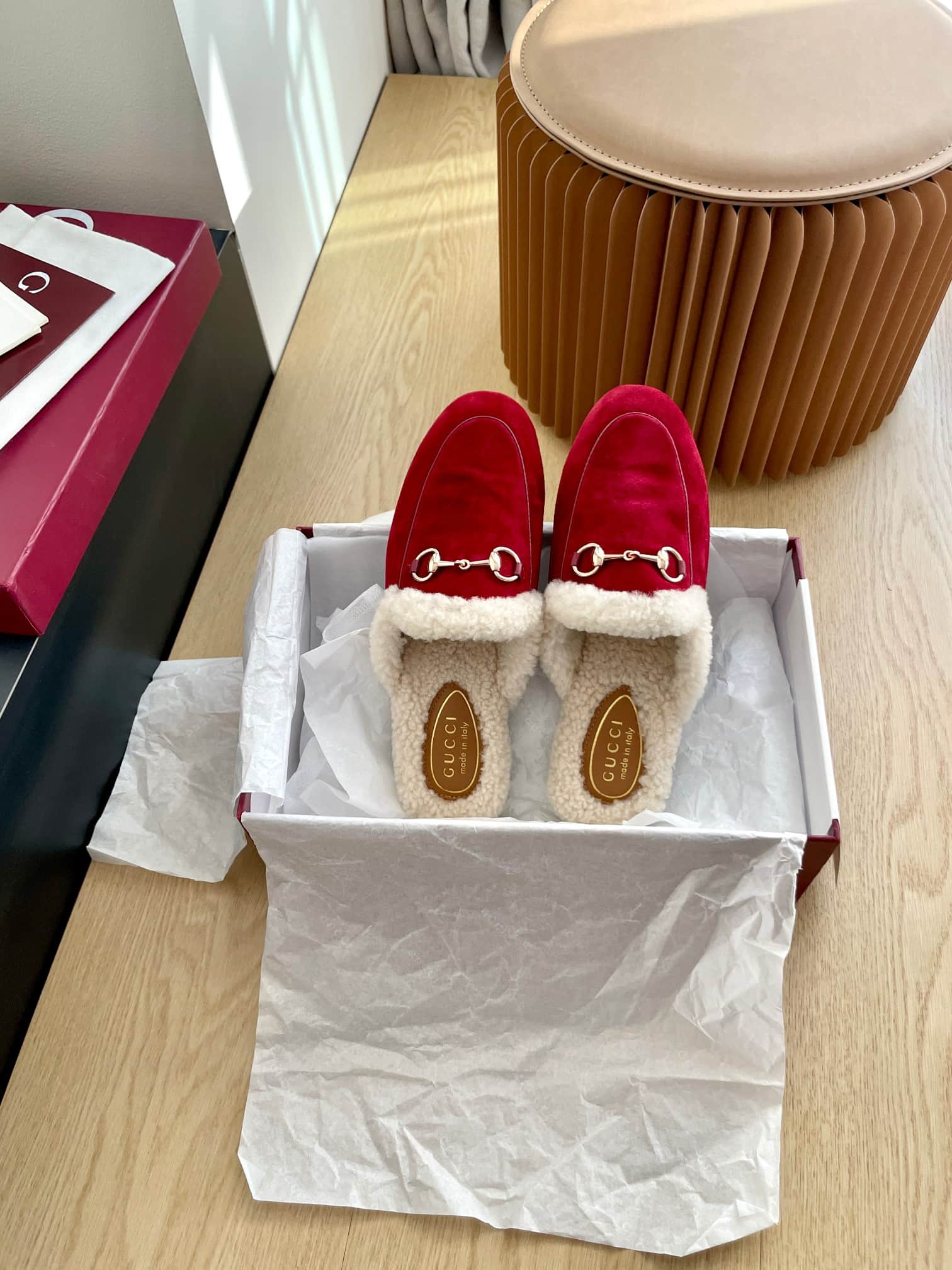 Gucci Women's Princetown slipper in GG velvet