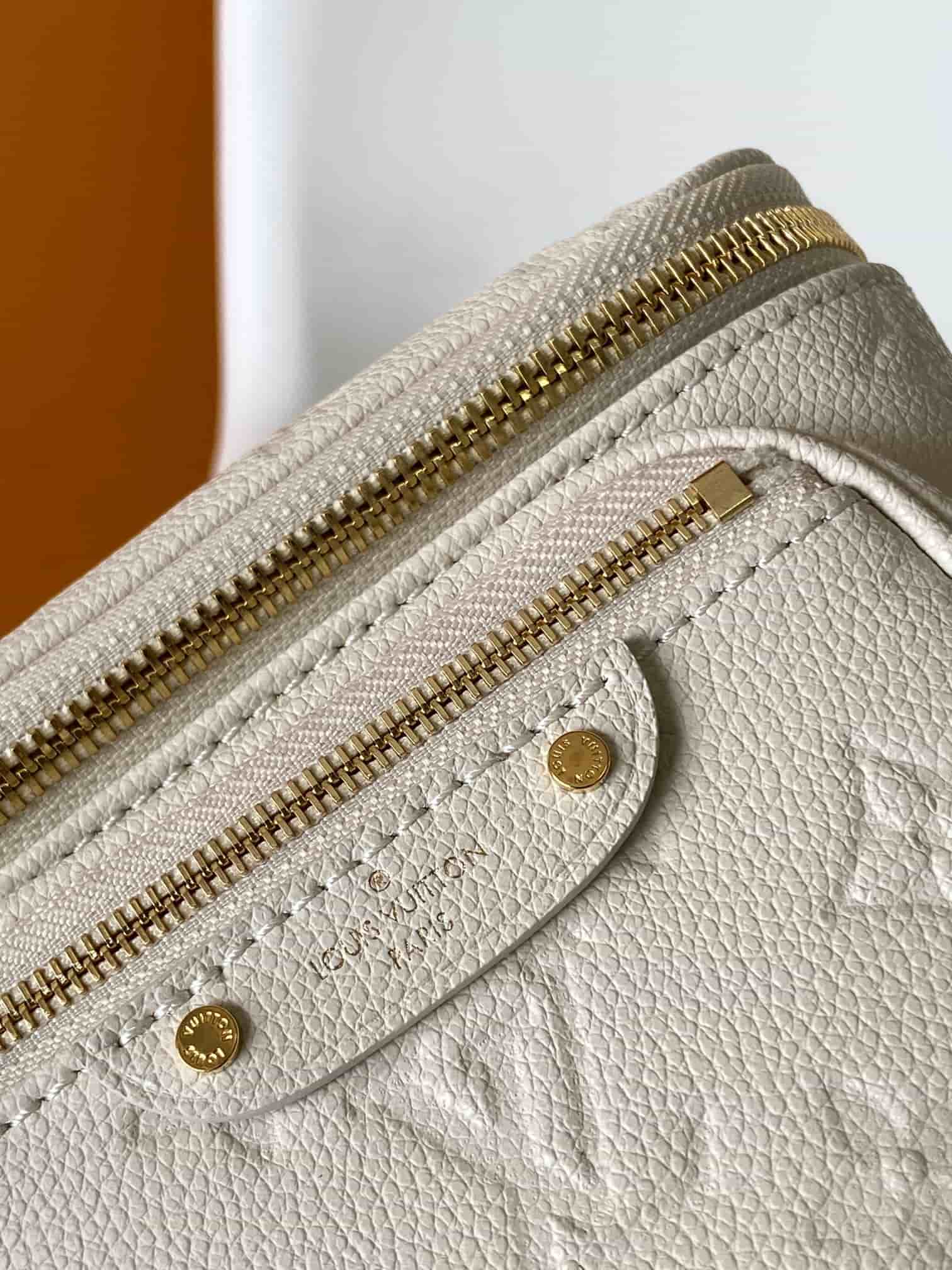Louis Vuitton Mini Bumbag Cream Monogram Empreinte Leather M83275 High