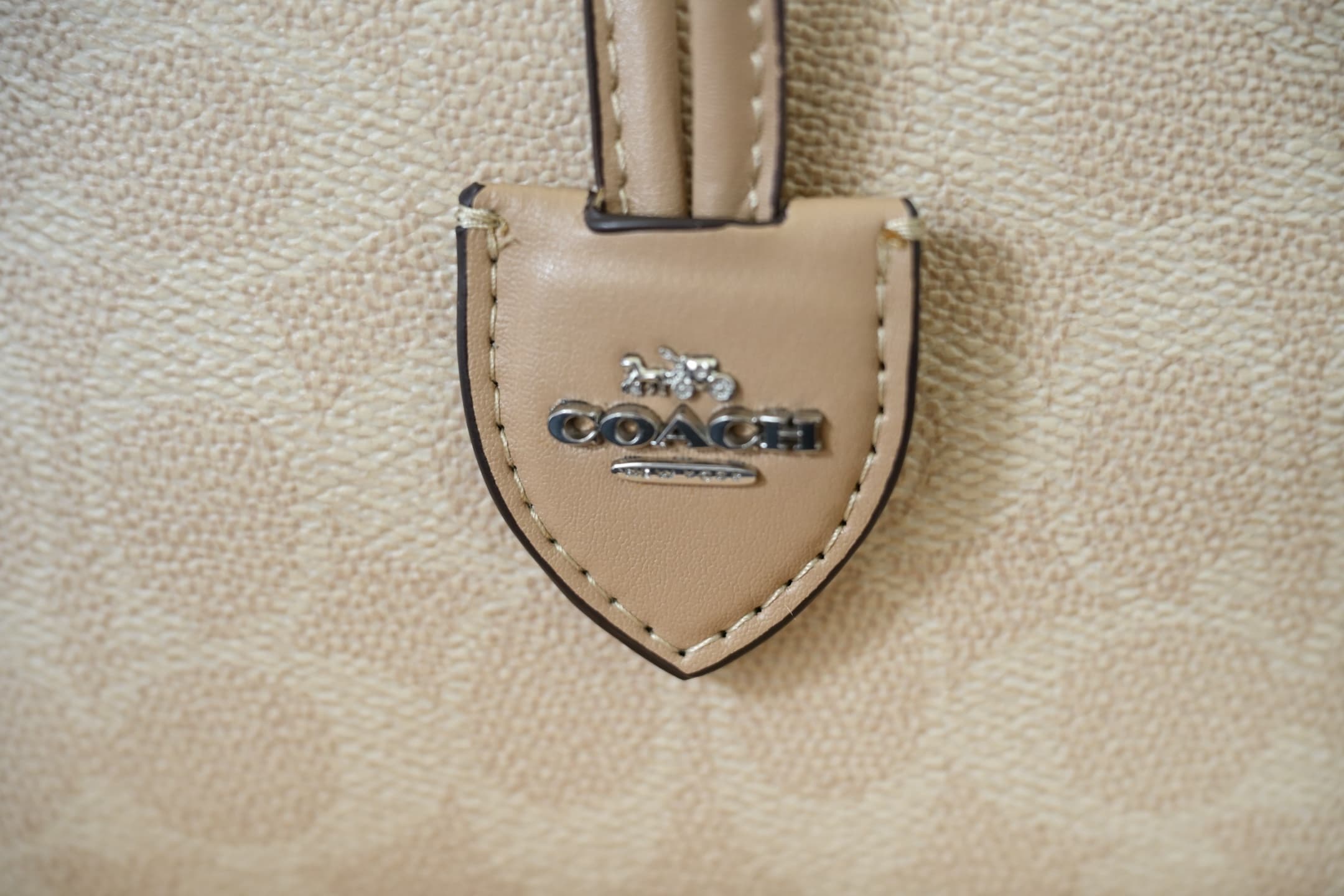 COACH Rowan Bucket Bag In Beige Signature Canvas High