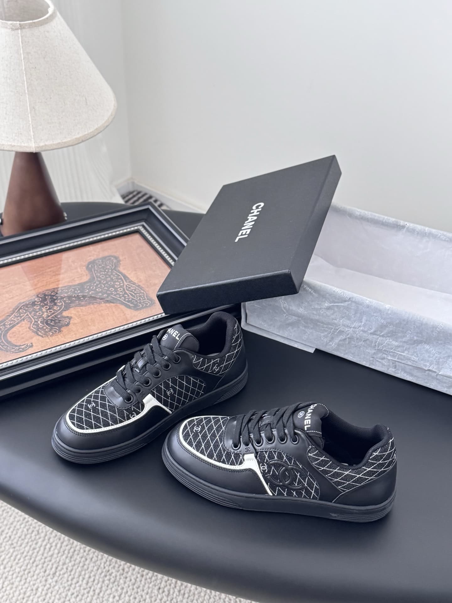 Chanel Suede Kidskin CC Sneaker  Shoes Women