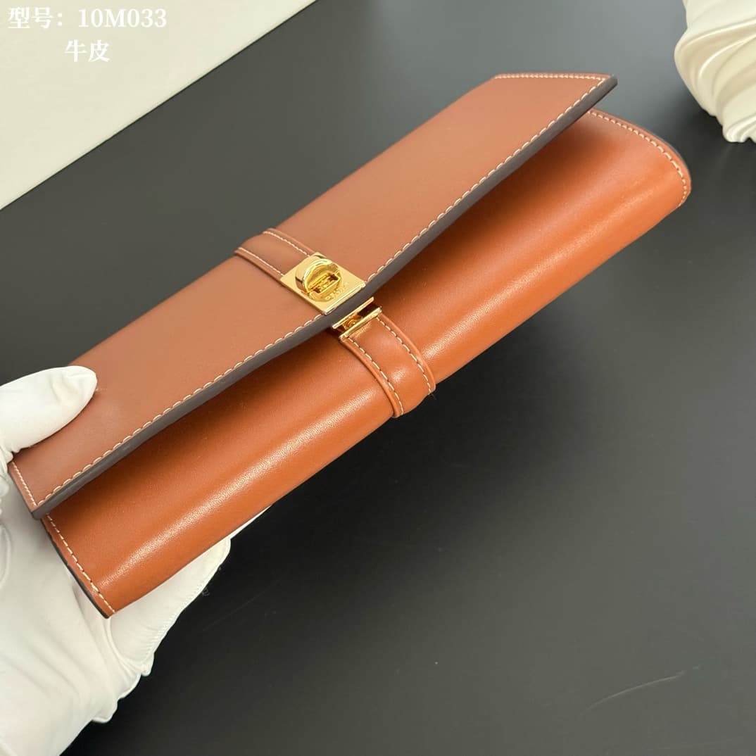 Celine Wallet 16 in Caramel satinated calfskin leather 10M033 High