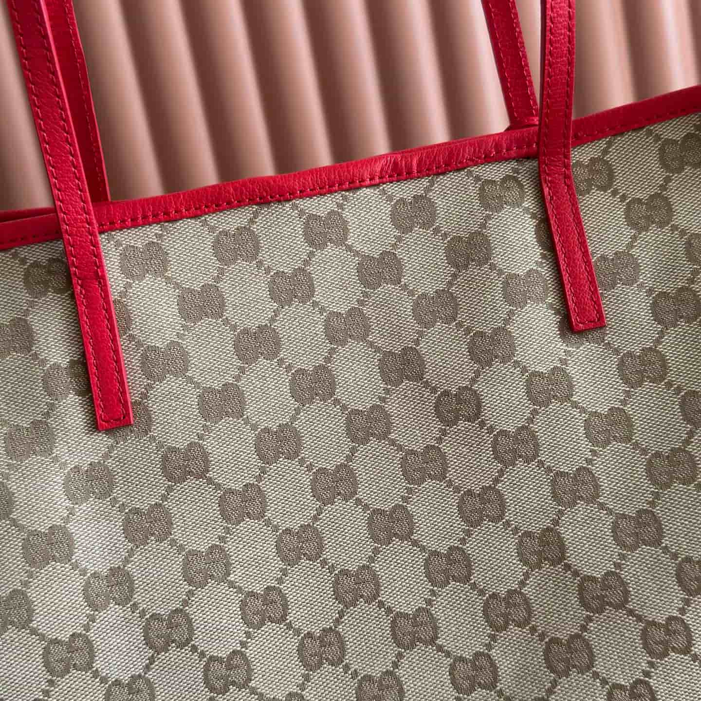 Gucci Tribeca large tote bag sand and brown GG canvas A0034D High