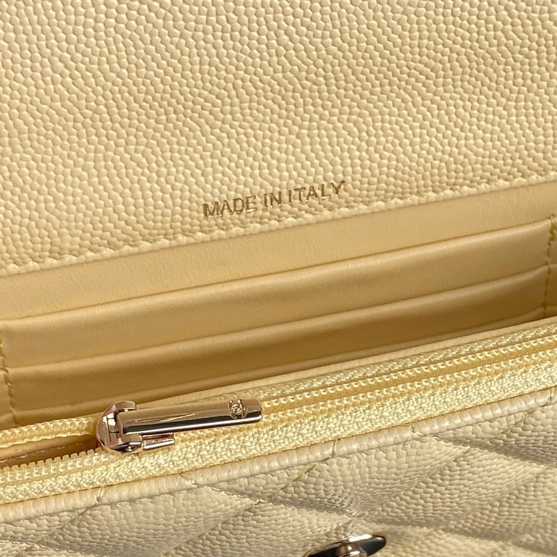 Chanel Mini Flap Clutch with Chain AP4406 Grained Calfskin & Gold-Tone Metal Yellow A