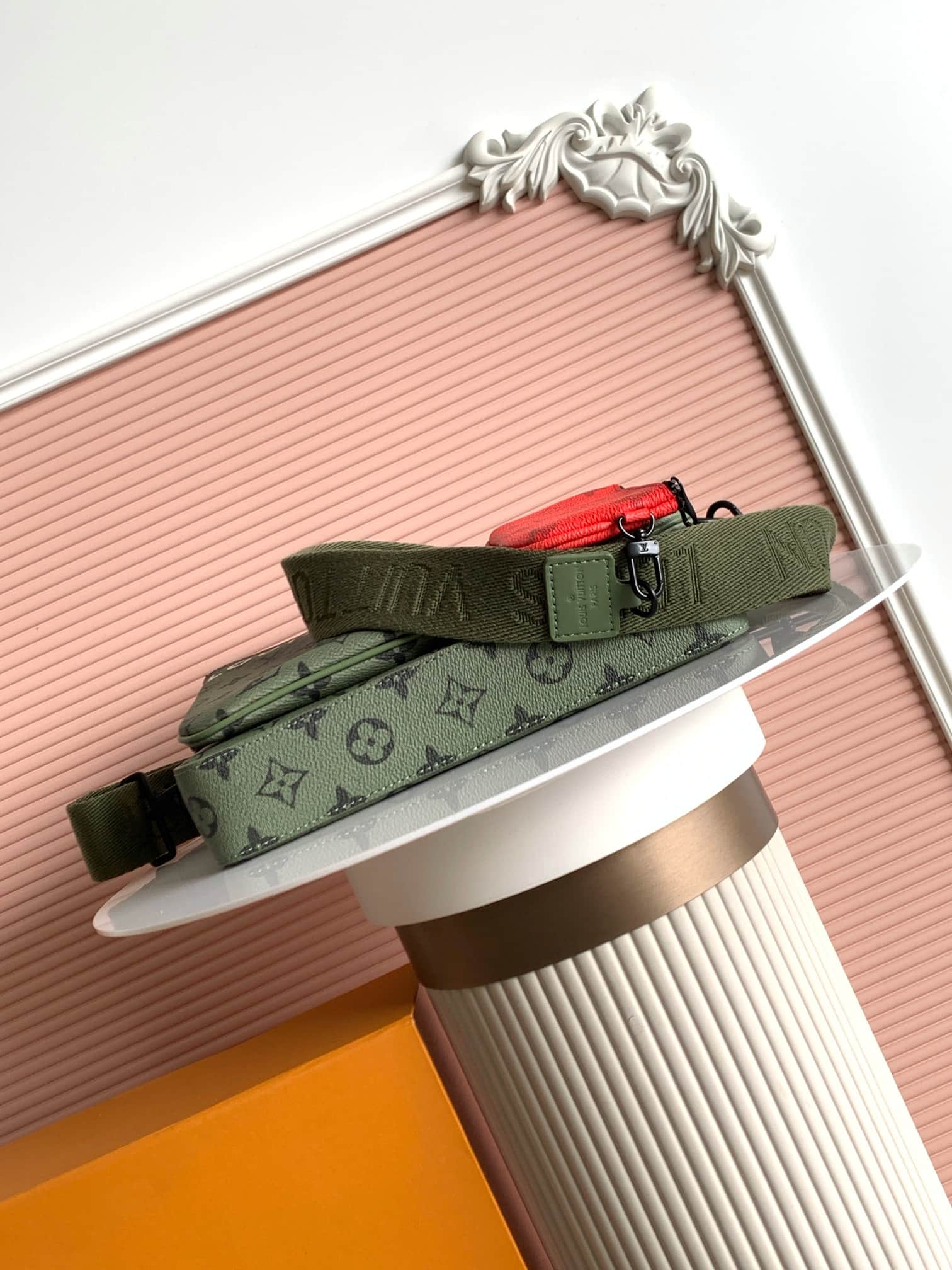 Louis Vuitton Trio Messenger Bag in Khaki Green M23783 High