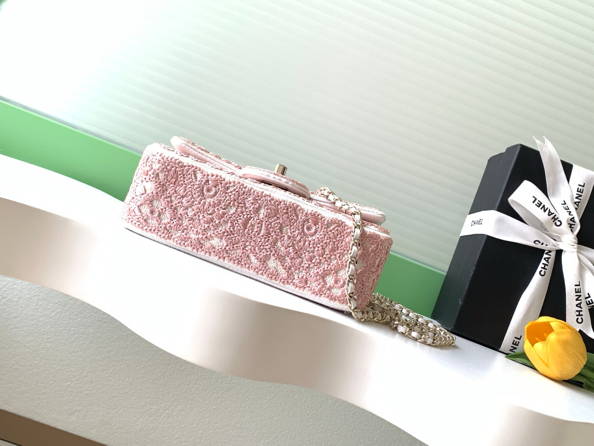 Chanel Small Flap Bag & Gold-Tone Metal Pink AS4561 A