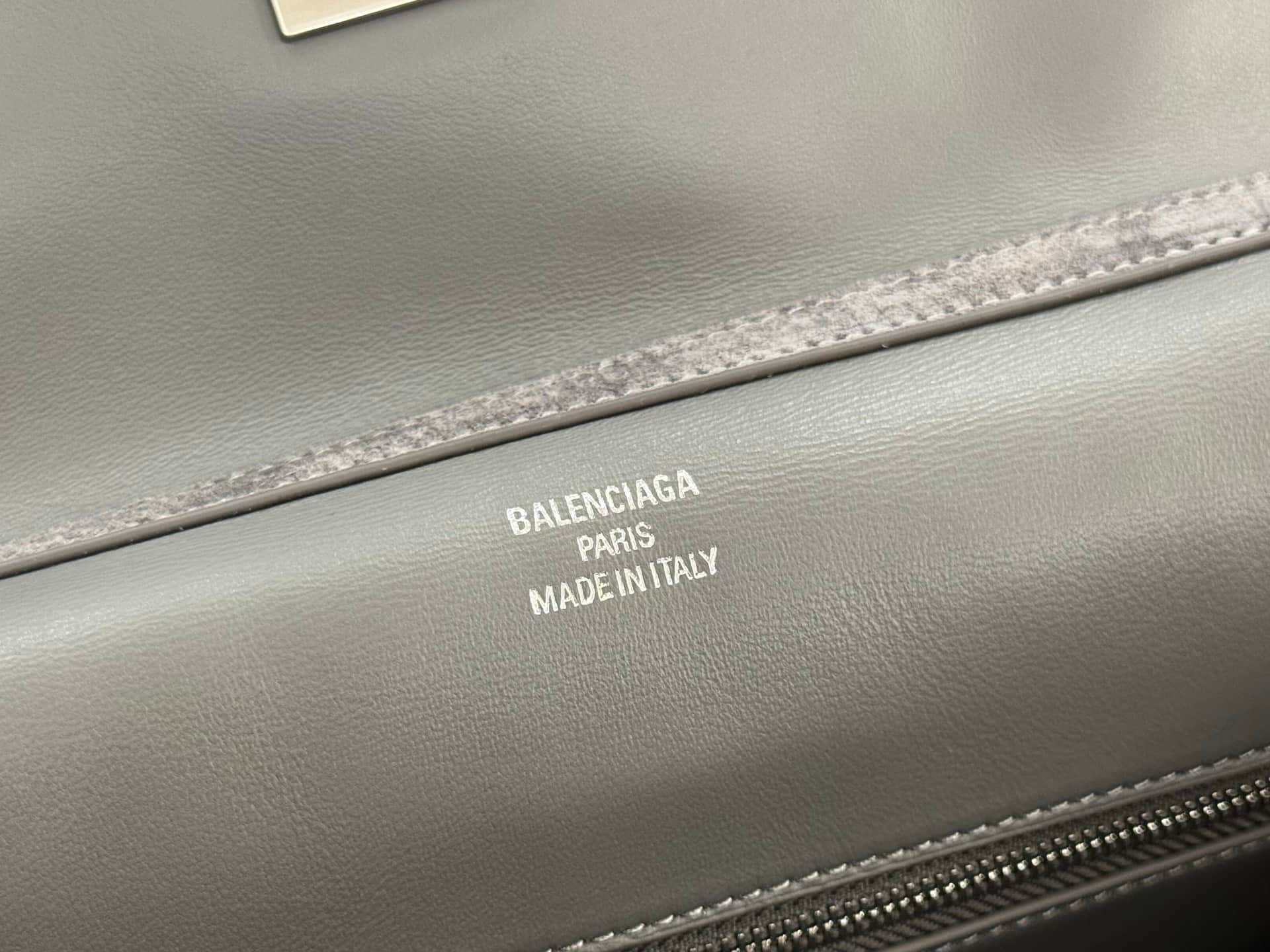 Balenciaga Rodeo Medium Bag in Grey Waxed Suede Calfskin With Silver-Tone Metal TOP