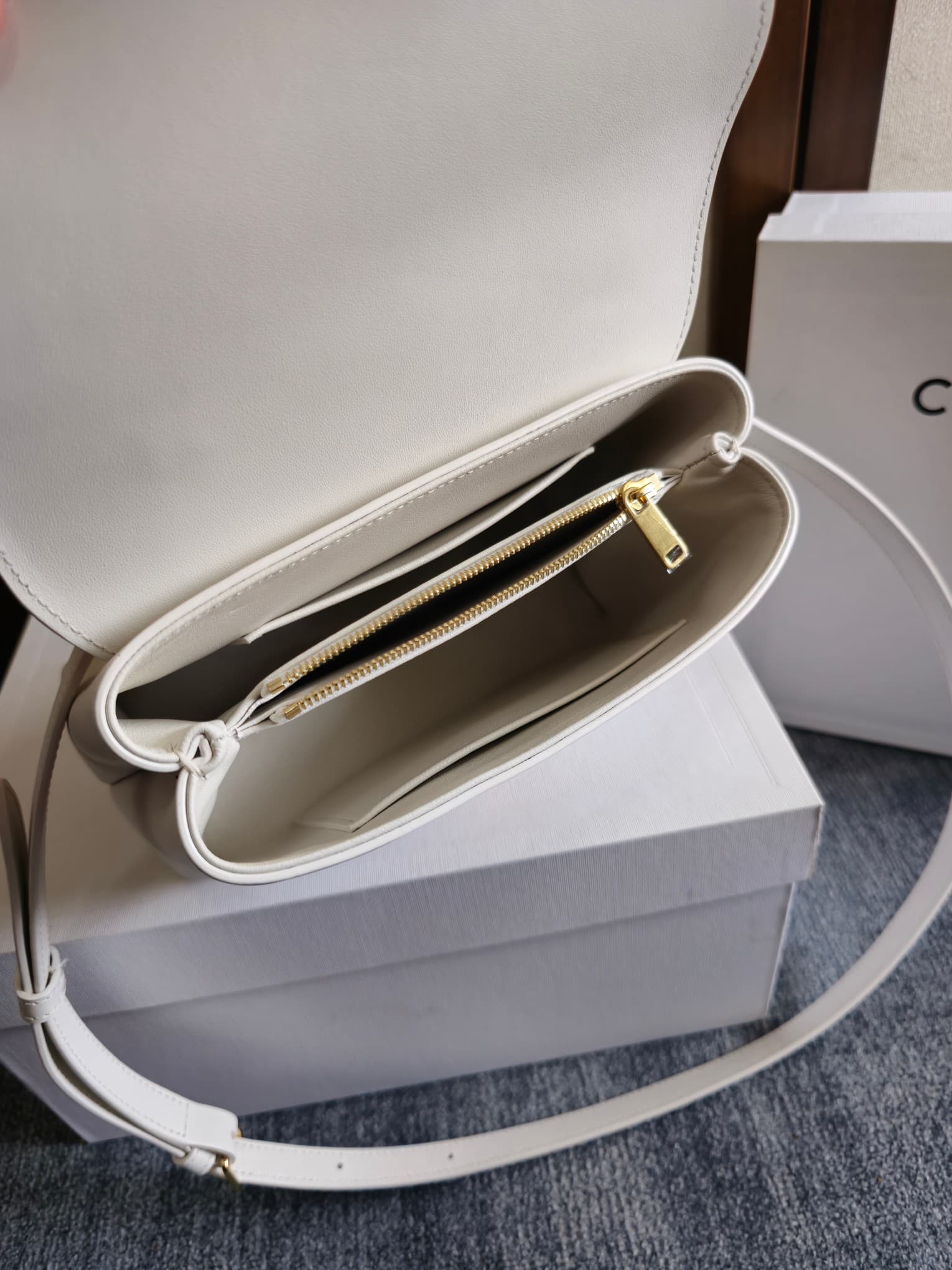 Celine Mini Nino bag in White Supple Calfskin High