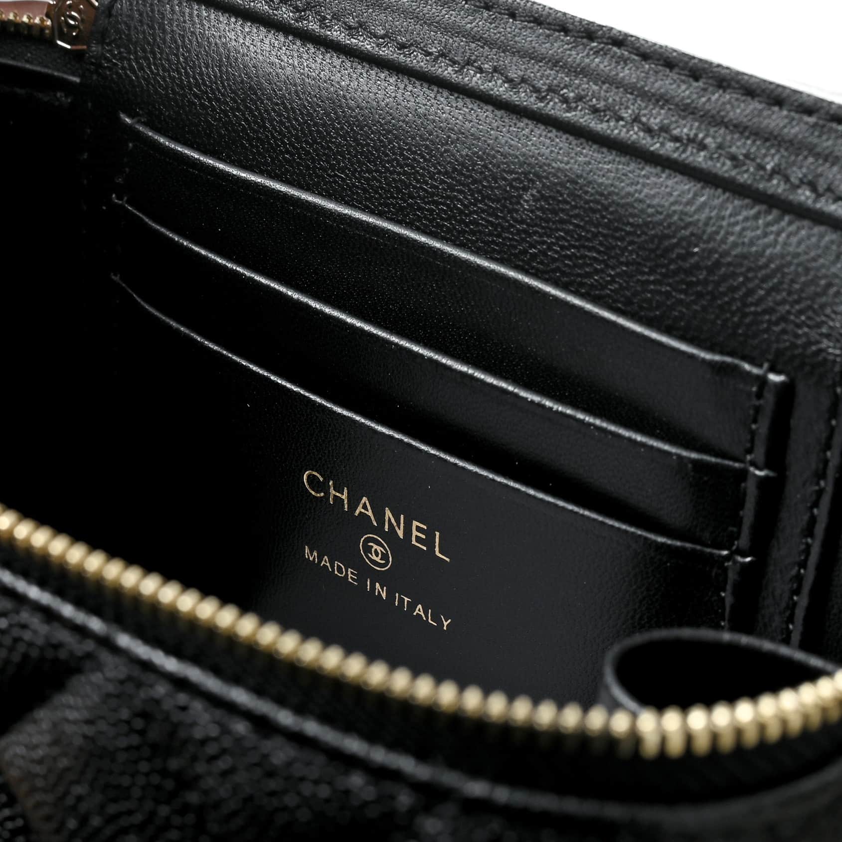 Chanel VANITY WITH CHAIN AP2199 Grained Calfskin Gold-Tone Metal High