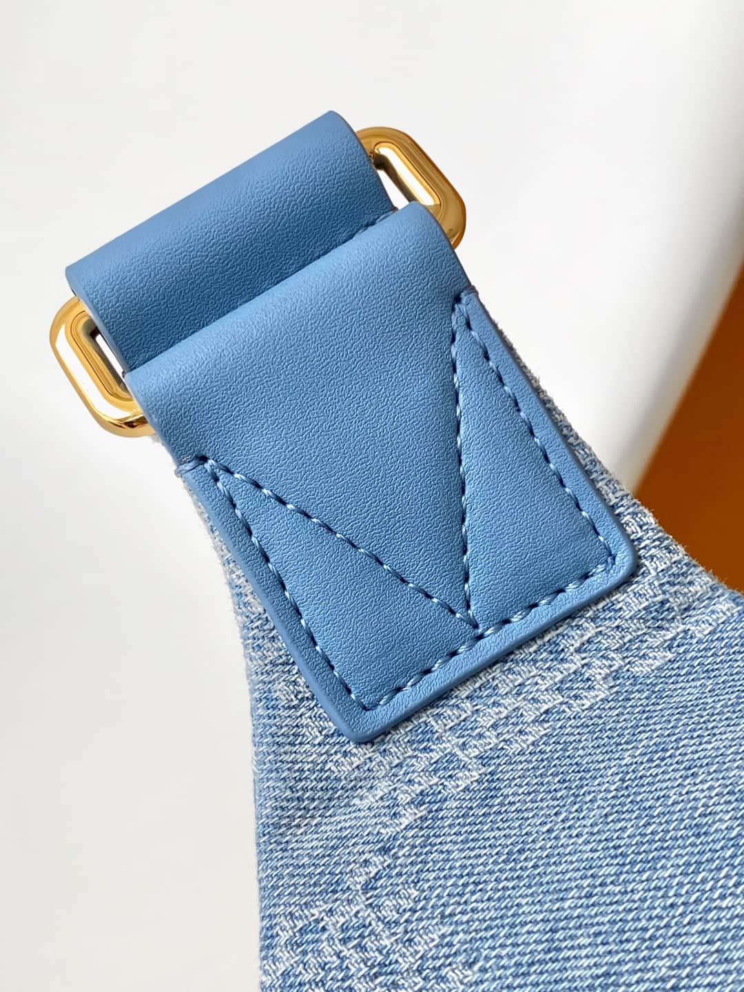 Louis Vuitton Rush Bumbag Denim Blue Damier Denim 3D cotton canvas N00205 High