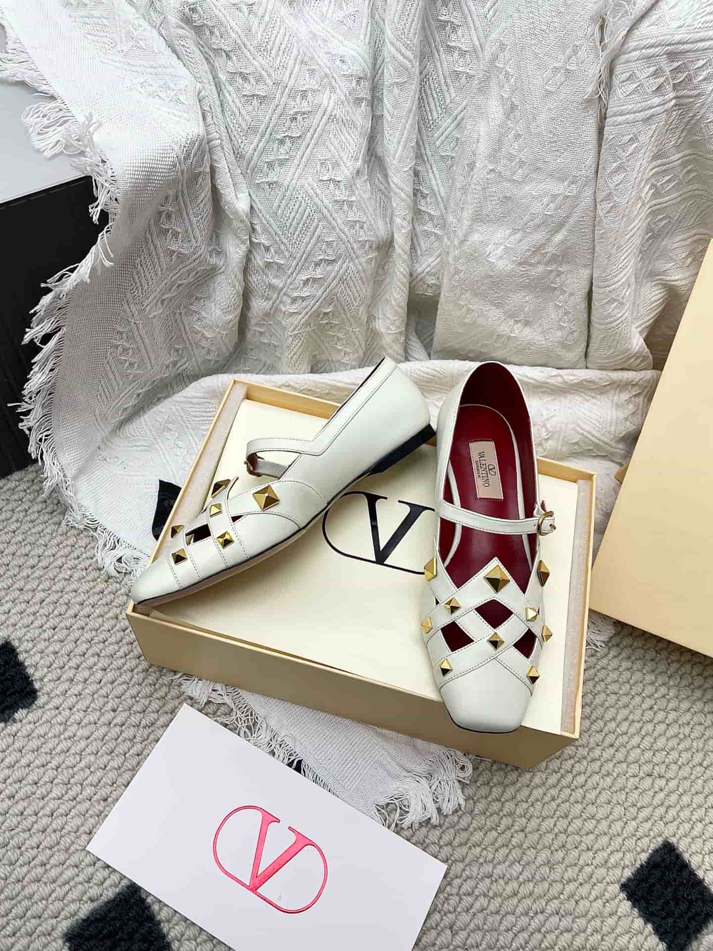 Valentino Garavani Studdy Leather Mary Jane Shoes Women