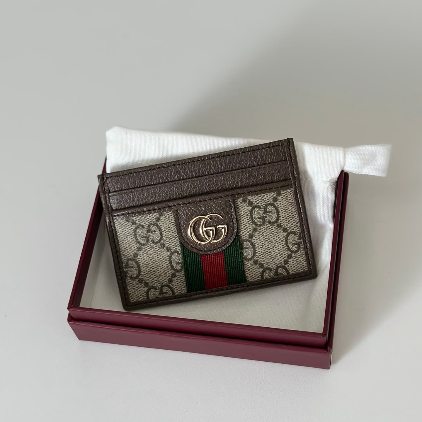 Gucci Ophidia card case wallet Coffee 838486 High