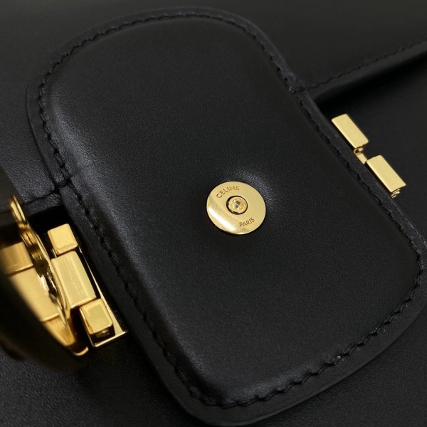 HELOISE CUIR TRIOMPHE BAG IN SUPPLE CALFSKIN Grey High