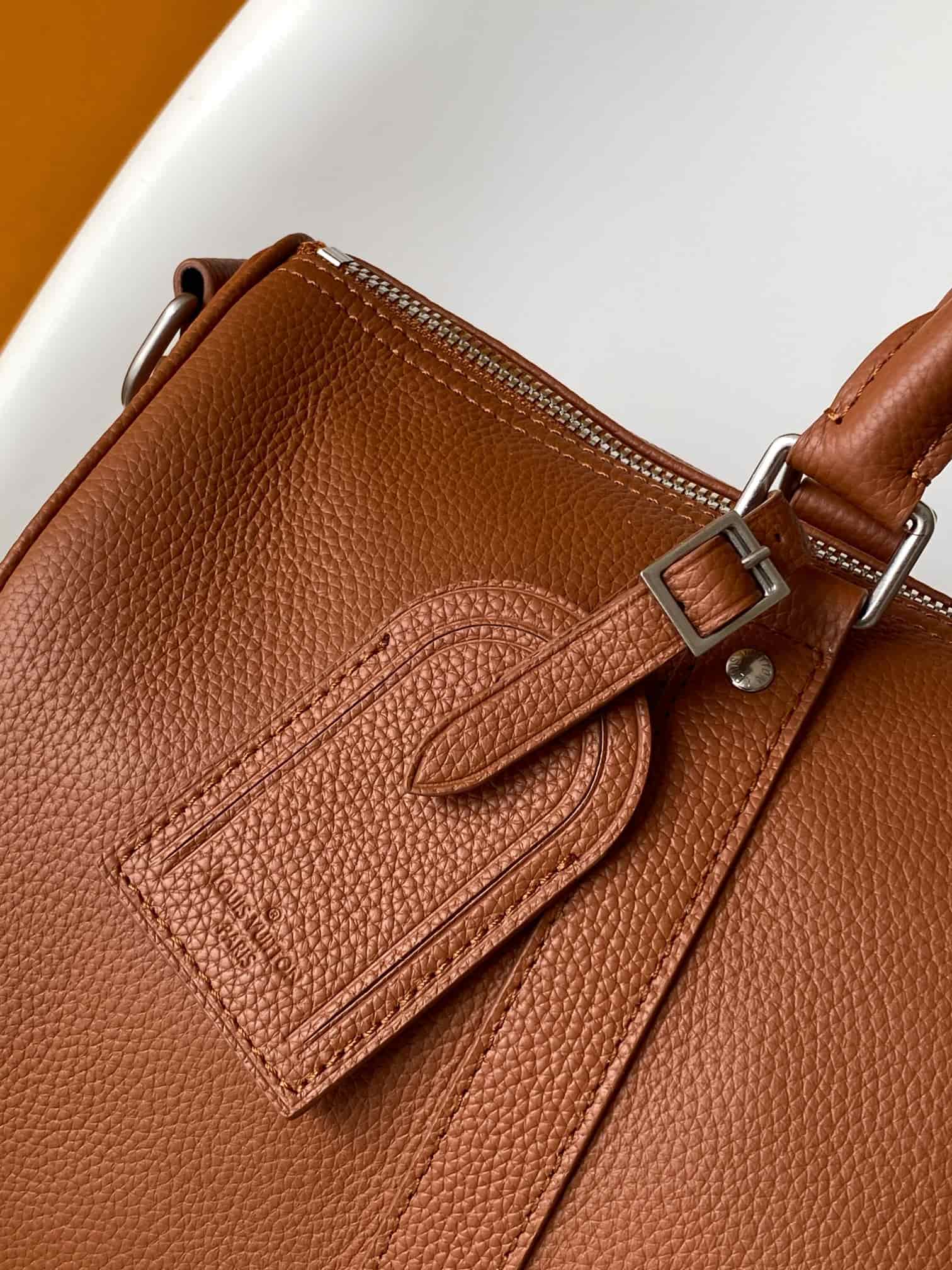 Louis Vuitton Keepall Bandoulière 35 LV Aerogram Tan Waxy calfskin M25980 High