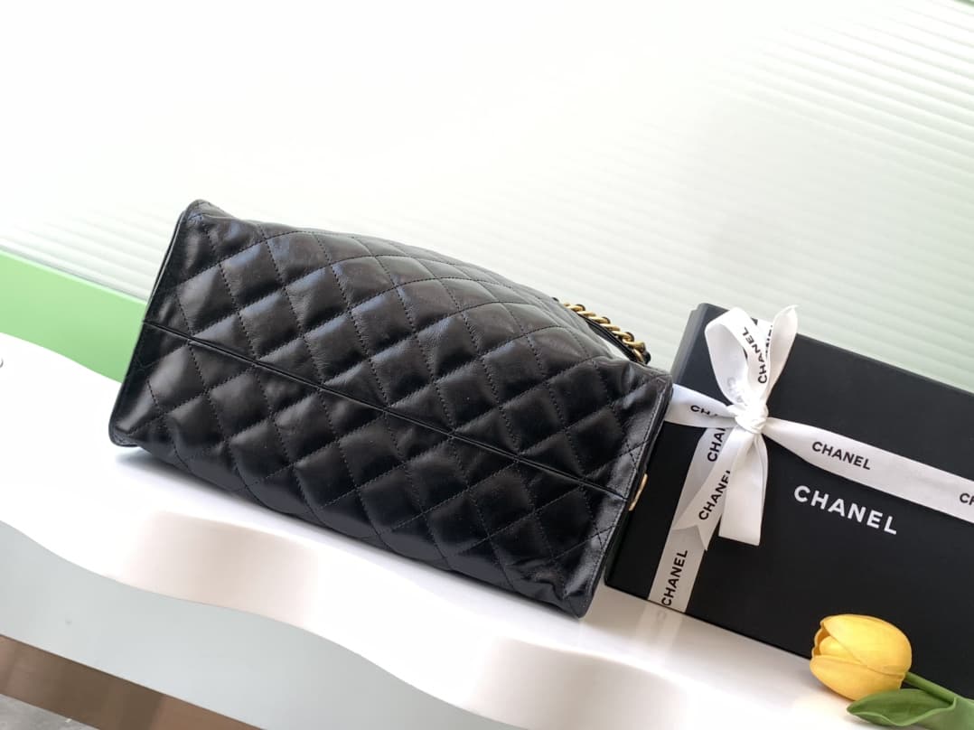 Chanel 25 Medium Hobo Medium handbag AS5311 Shiny Calfskin & Gold-tone Metal Black High