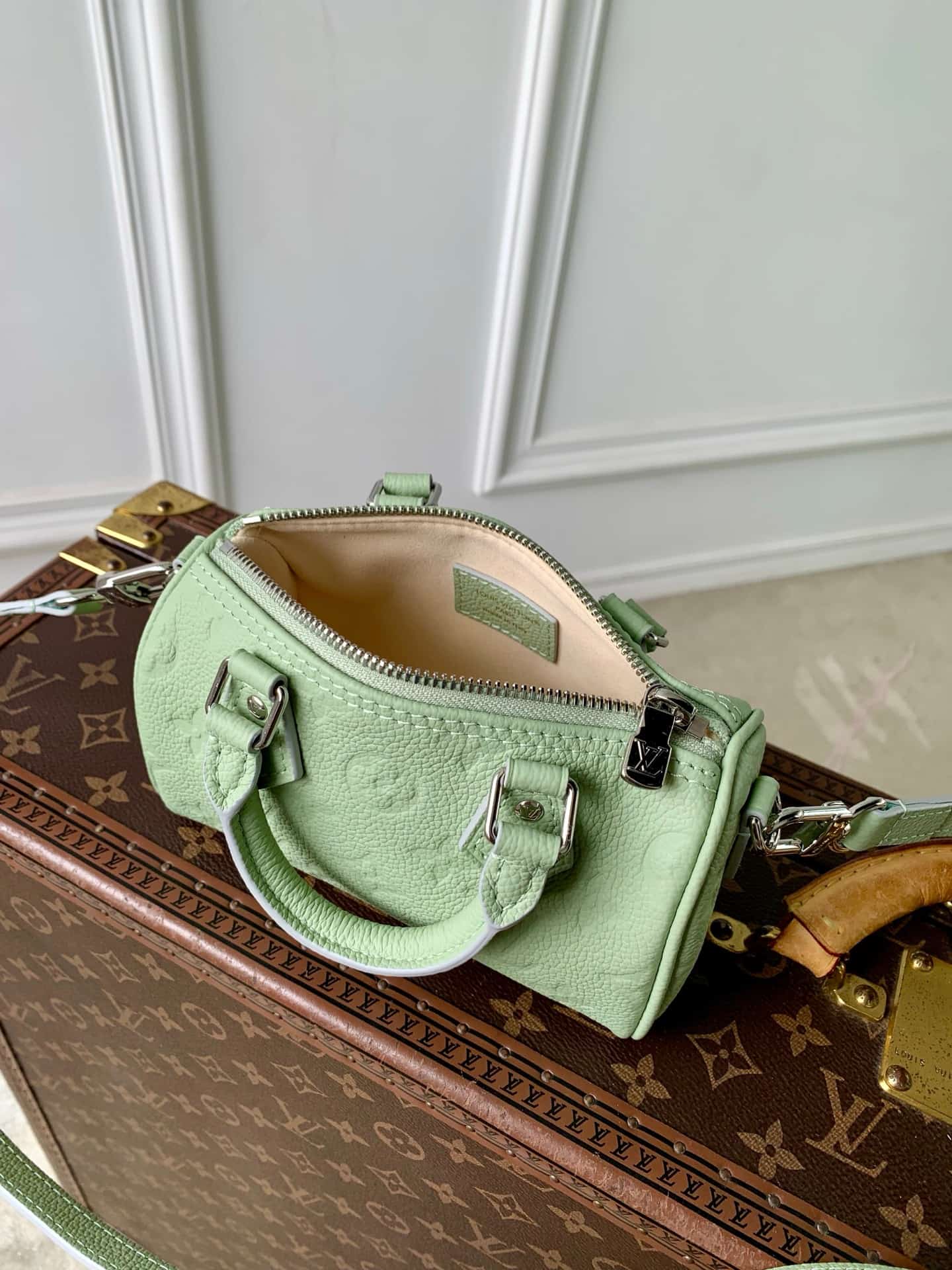 Louis Vuitton Nano Speedy Minty Cowhide leather M2A387 High