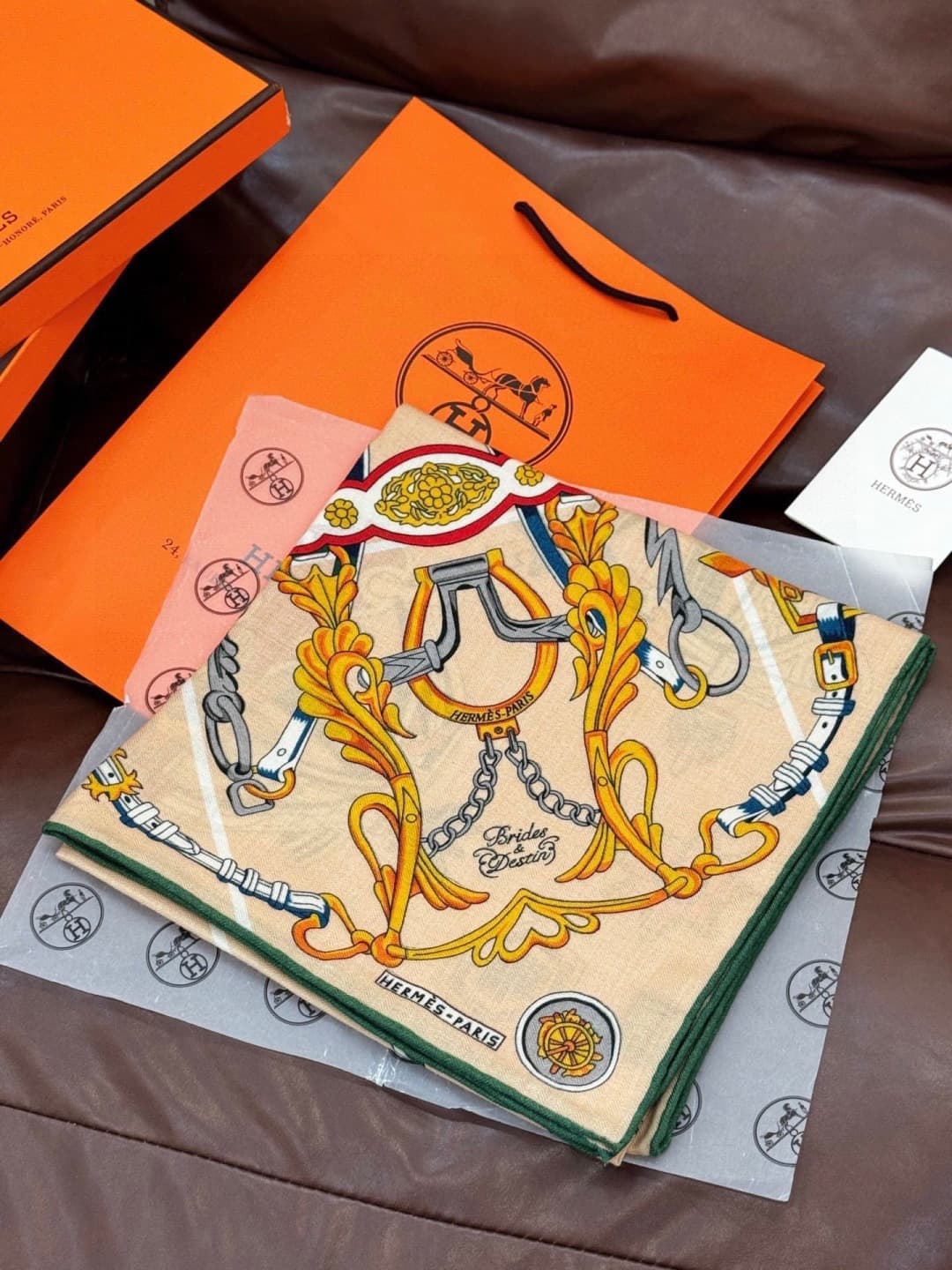 Hermes Brides et Destin silk scarf