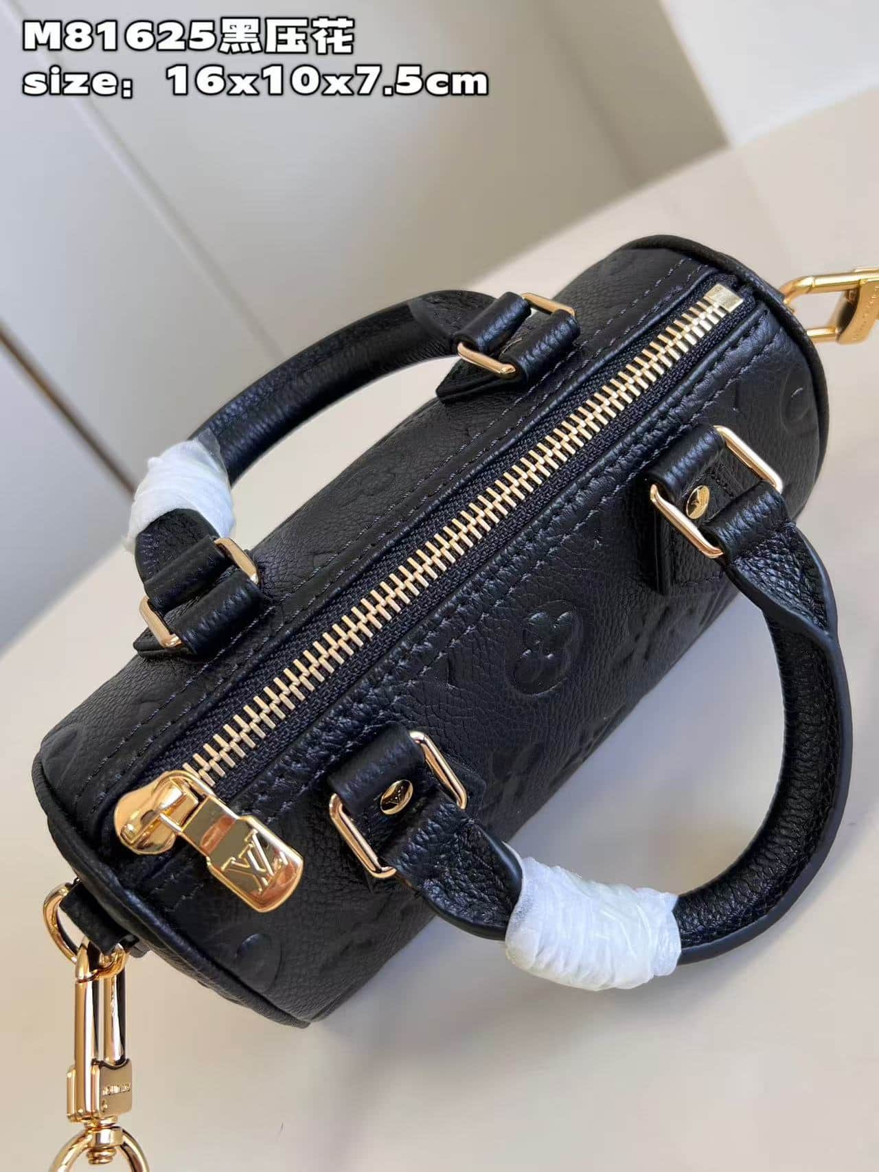 Louis Vuitton Nano Speedy Monogram Empreinte M82450 Black High