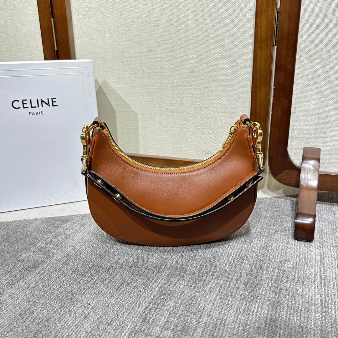 Celine Medium Strap Ava Bag in Smooth Calfskin Caramel High