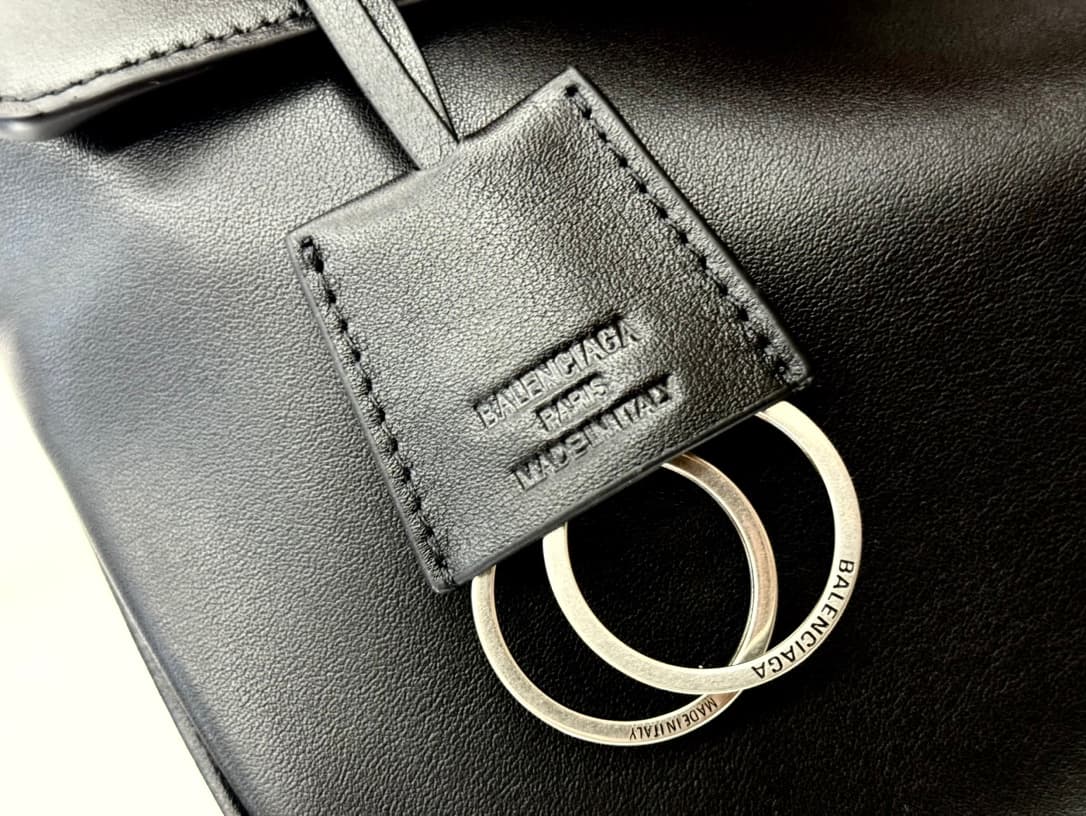 Balenciaga Rodeo Small Bag in Black Leather With Silver-Tone Metal TOP