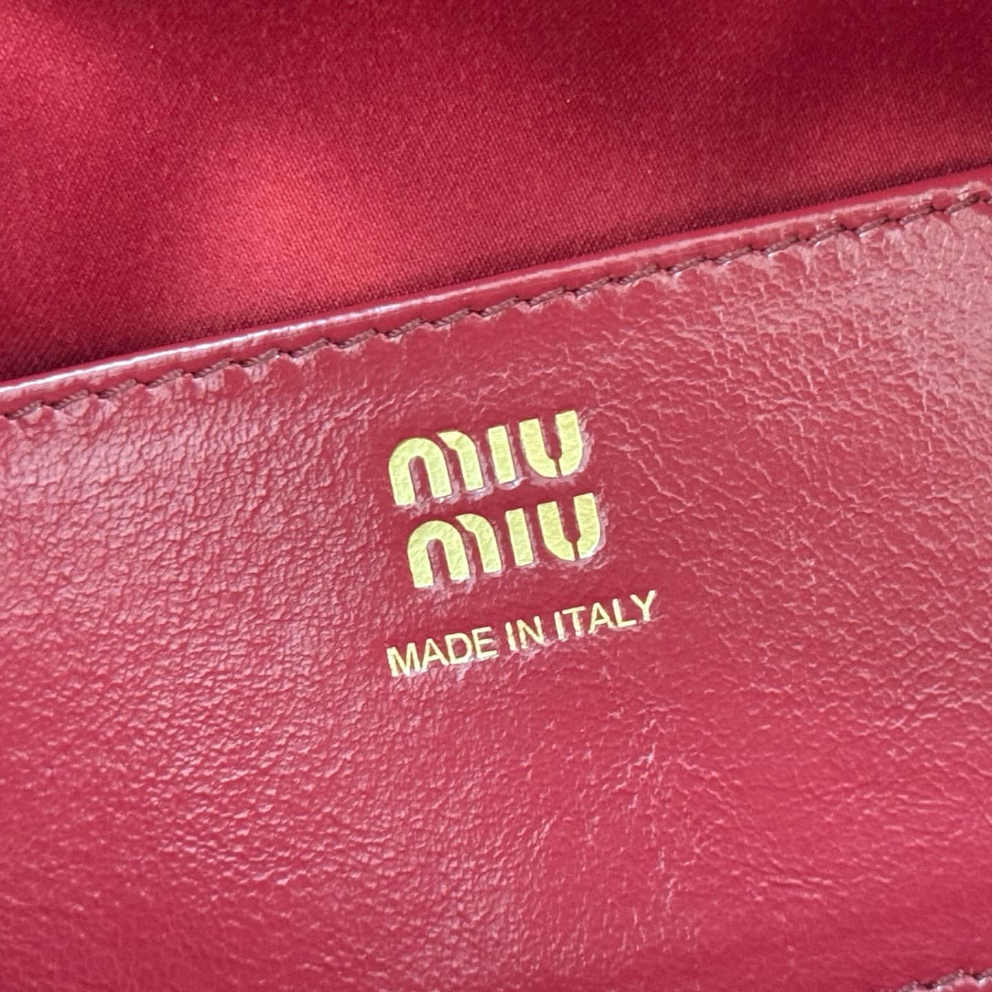 Miu Miu Caprice leather clutch 5BF131 Red TOP