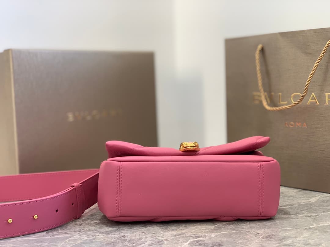 BVLGARI Serpenti Cabochon Small Cross-body Bag Plum Red High