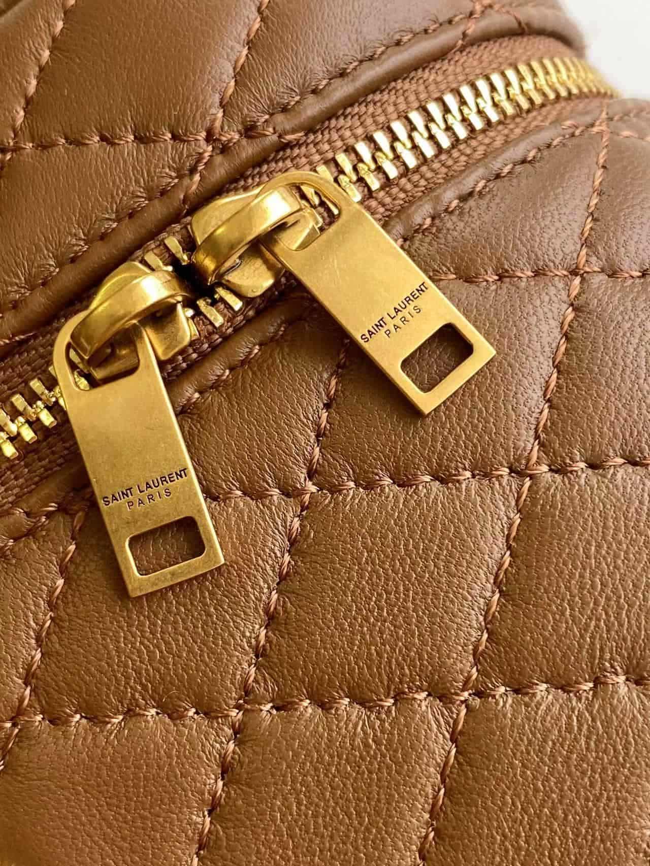 GABY VANITY BAG LAMBSKIN Camel High
