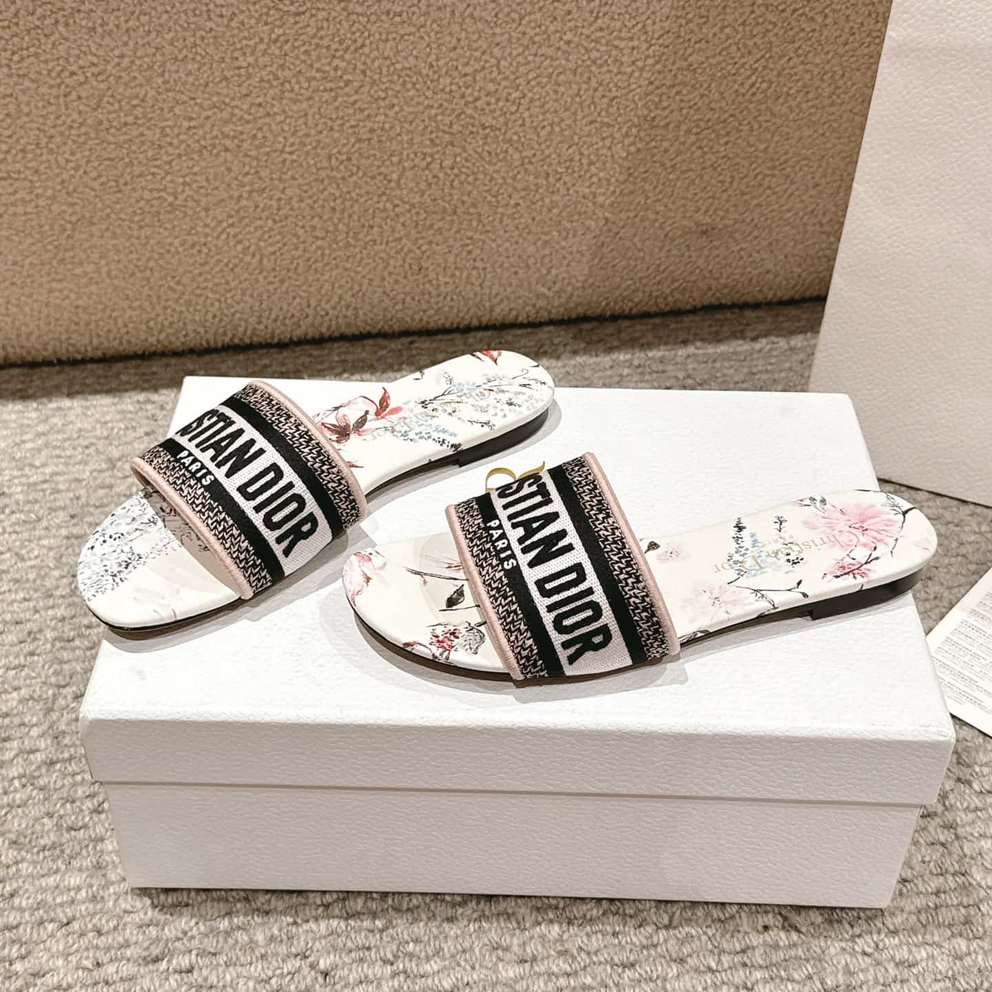 Dior Dioriviera Dway Heeled Slide Shoes Low Women