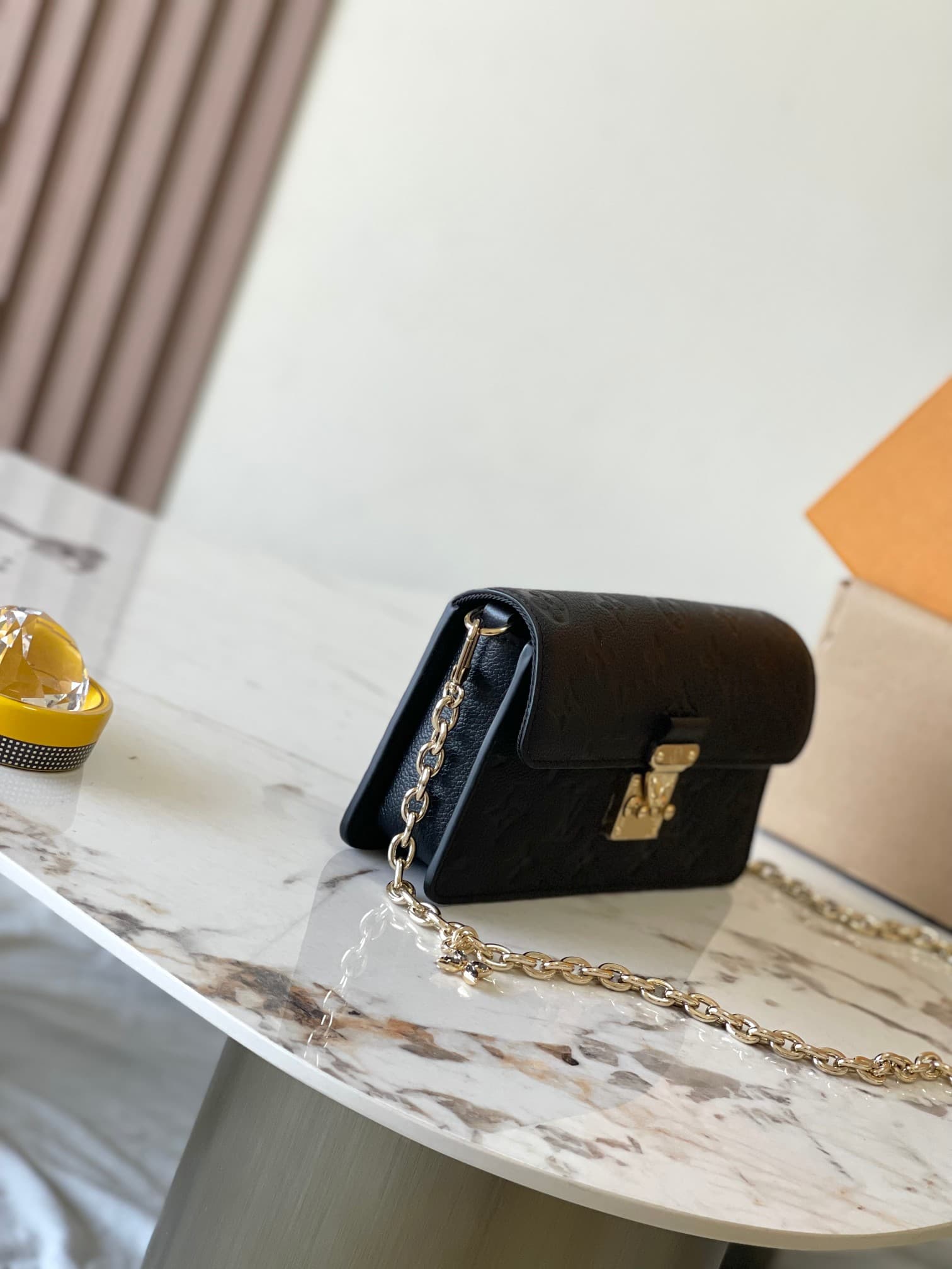 Louis Vuitton Wallet On Chain Métis Black Monogram Empreinte embossed supple grained cowhide leather M82637 TOP