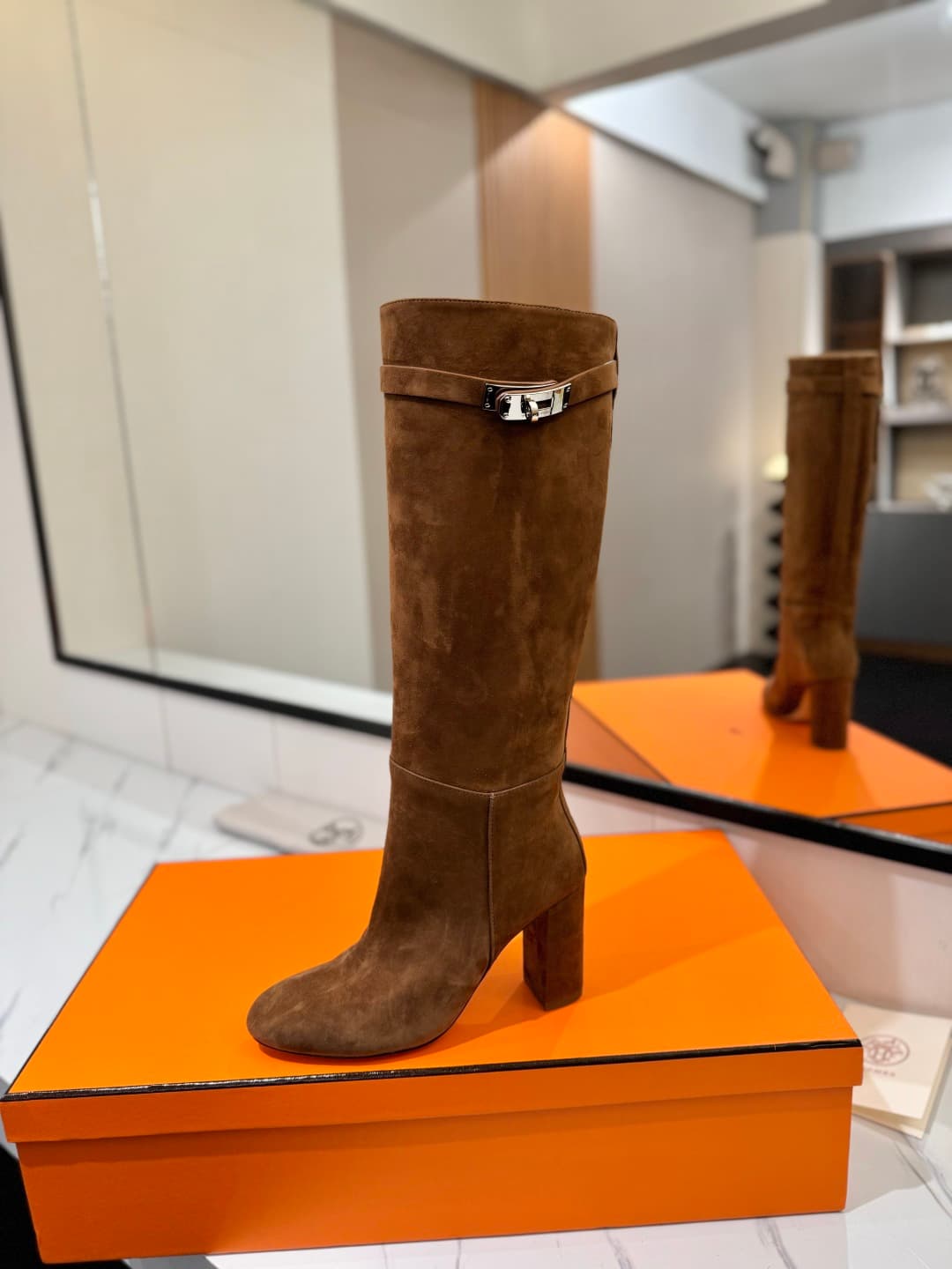 Hermes Kelly Jumping Boots Shoes Women