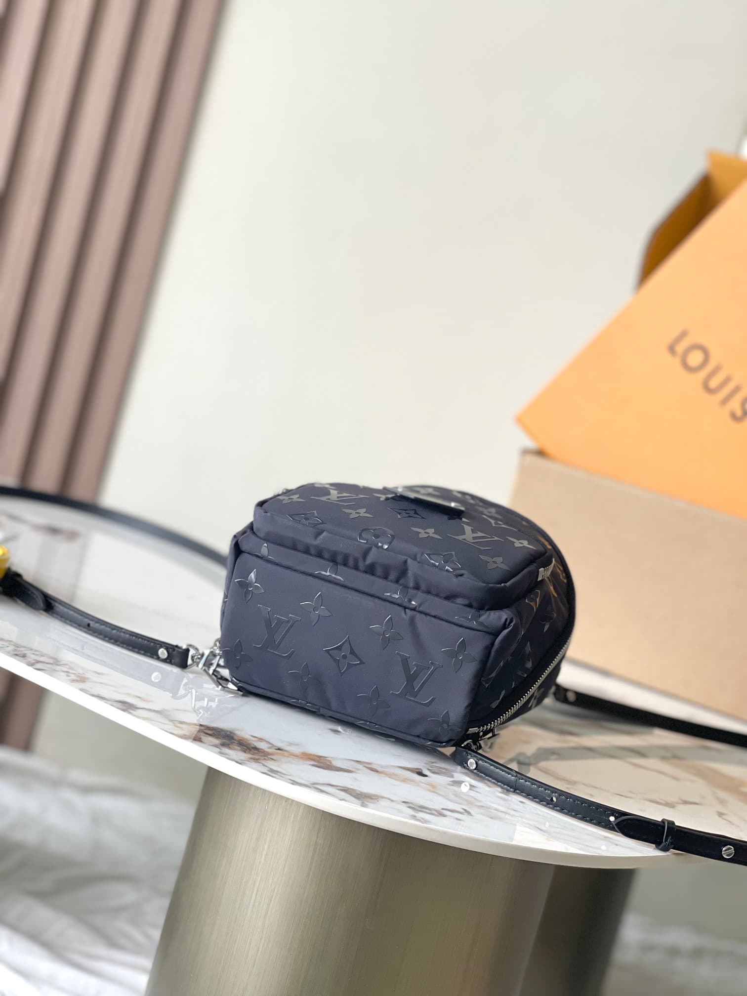 Louis Vuitton Palm Spring Mini Backpack Monogram Nylon Polar Night M11780 Top