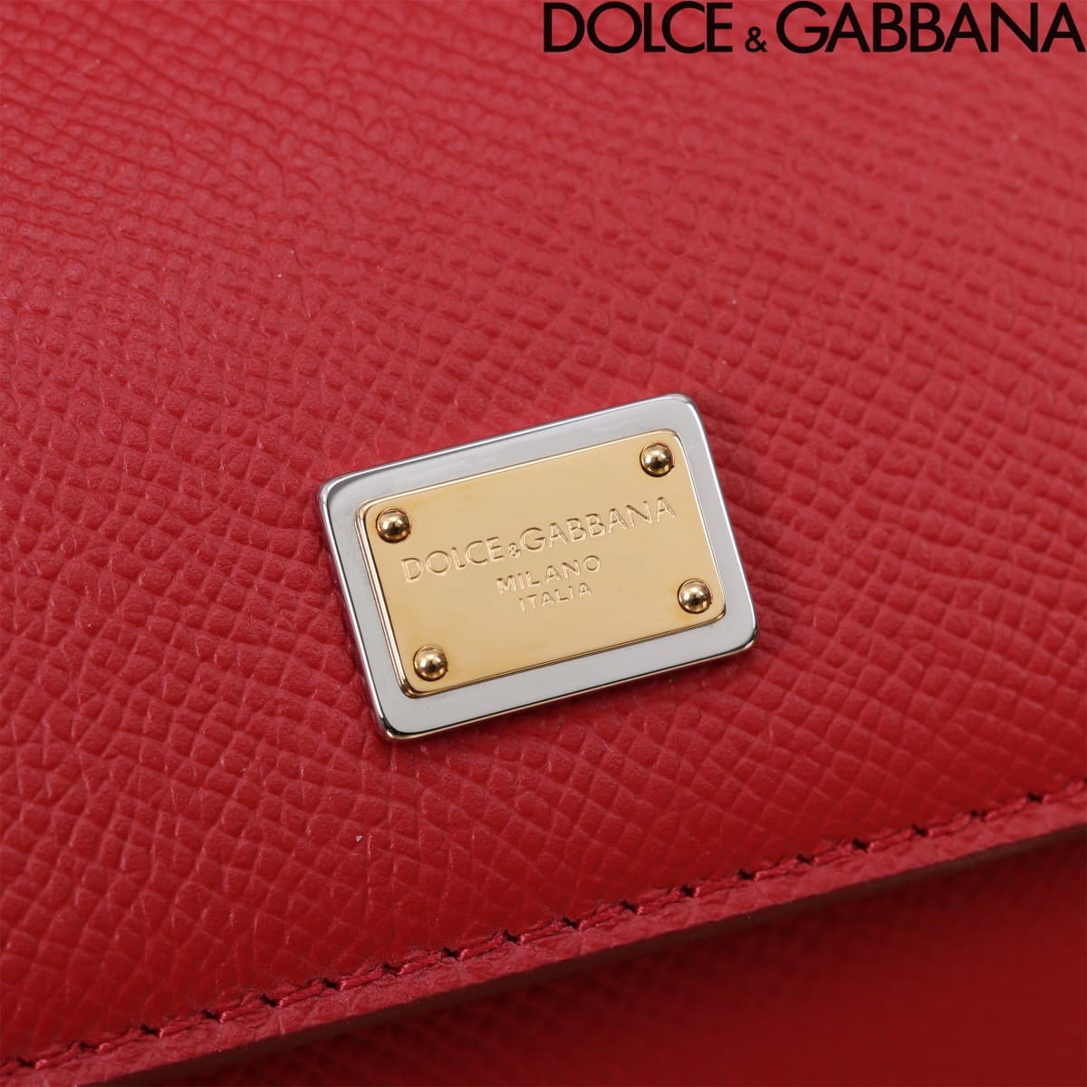 Dolce & Gabbana Miss Sicily top handle bag calfskin leather Red High