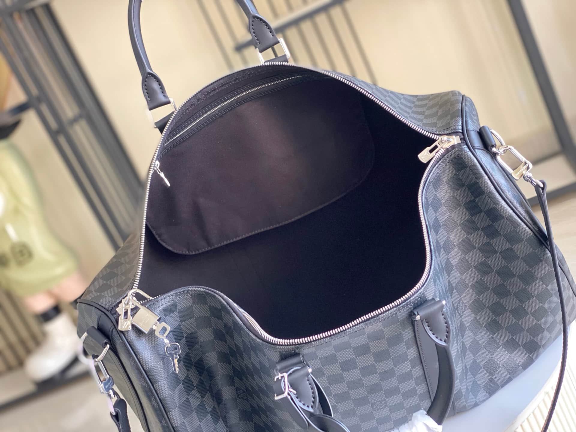 Louis Vuitton Keepall Bandoulière 55 Damier Graphite Canvas N41413 TOP
