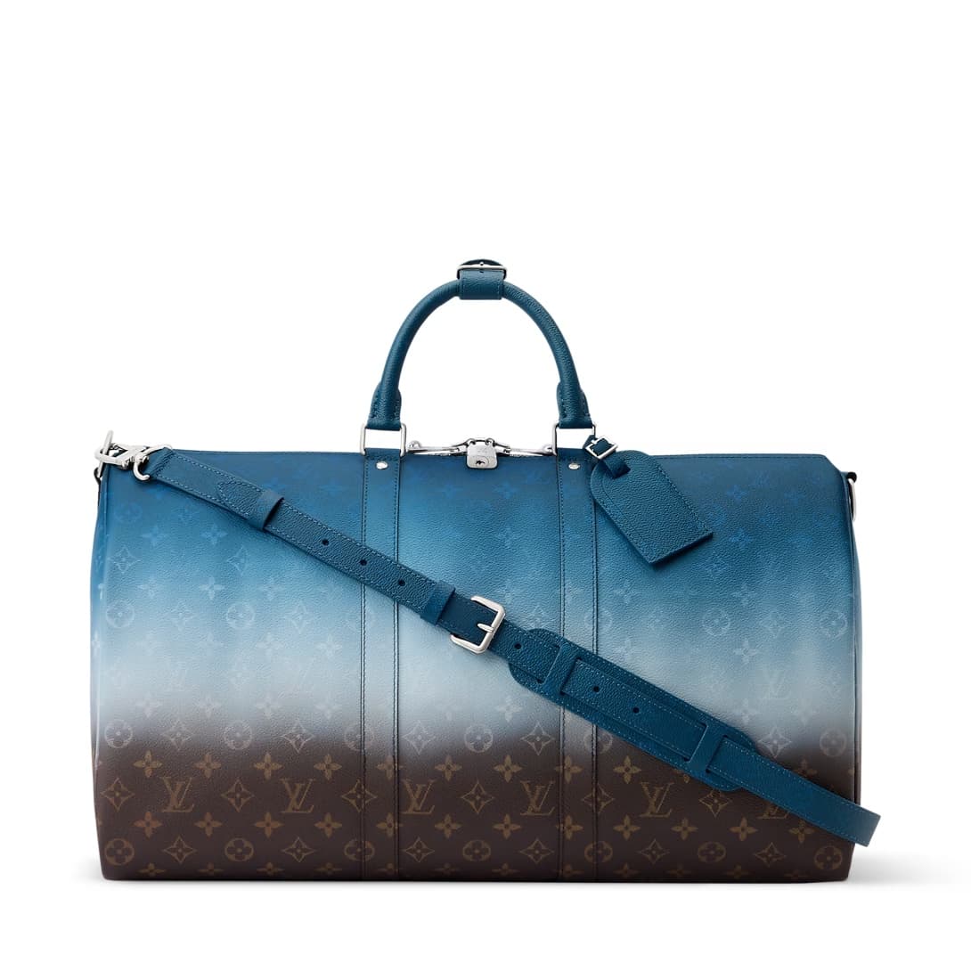 Louis Vuitton Keepall Bandoulière 50 Blue Monogram Pigment coated canvas M28227 TOP