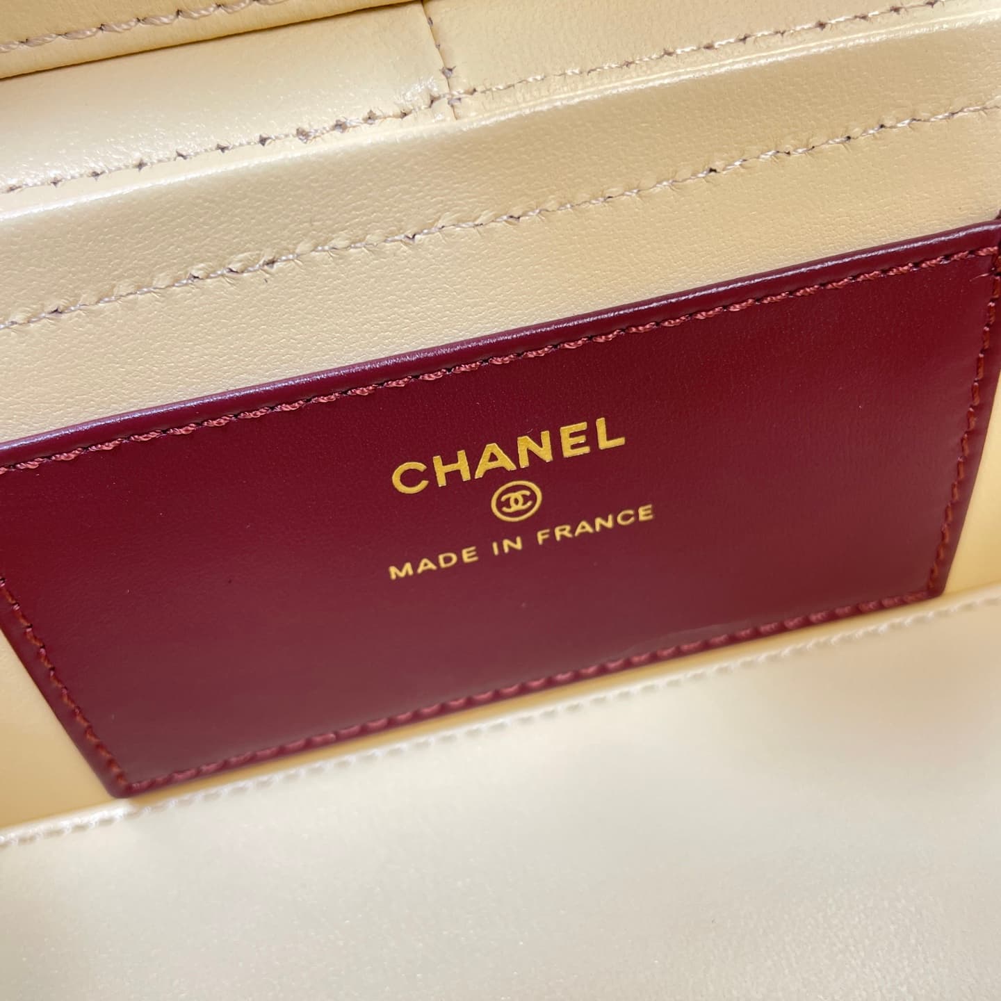 Chanel Long Vanity with Leather Strap Grained Shiny Calfskin & Gold-Tone Metal Beige AP5067 A